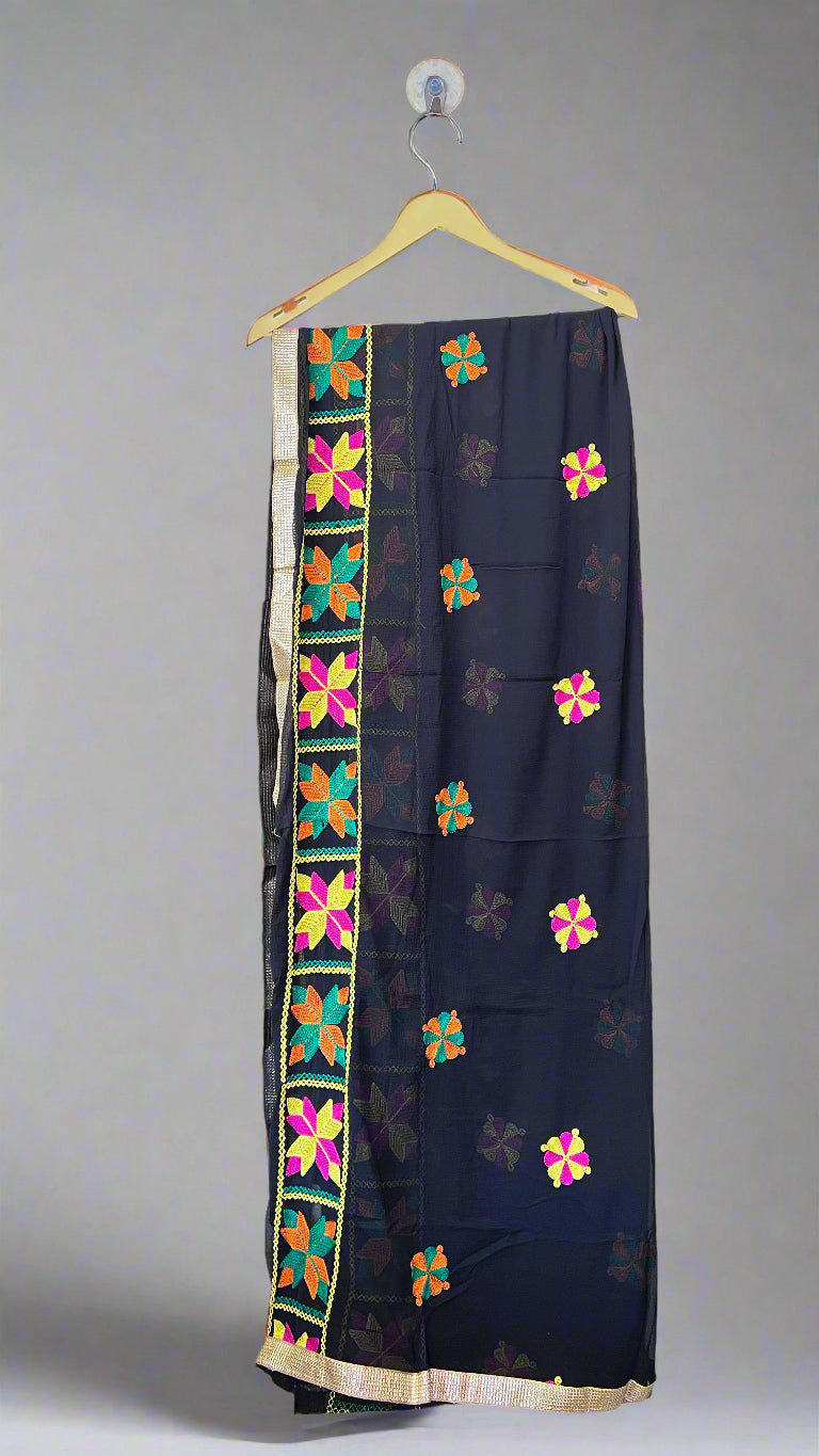 Chiffon phulkari dupatta