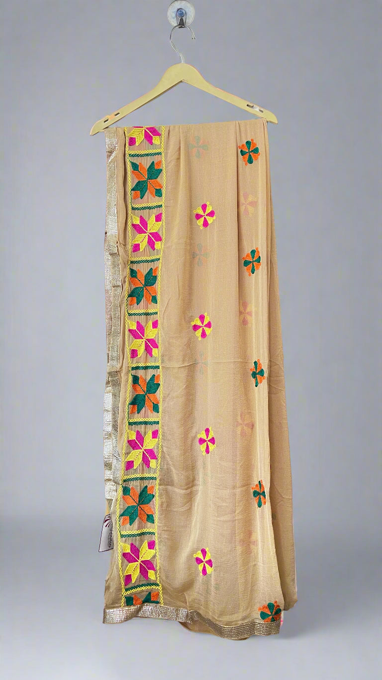 Chiffon phulkari dupatta