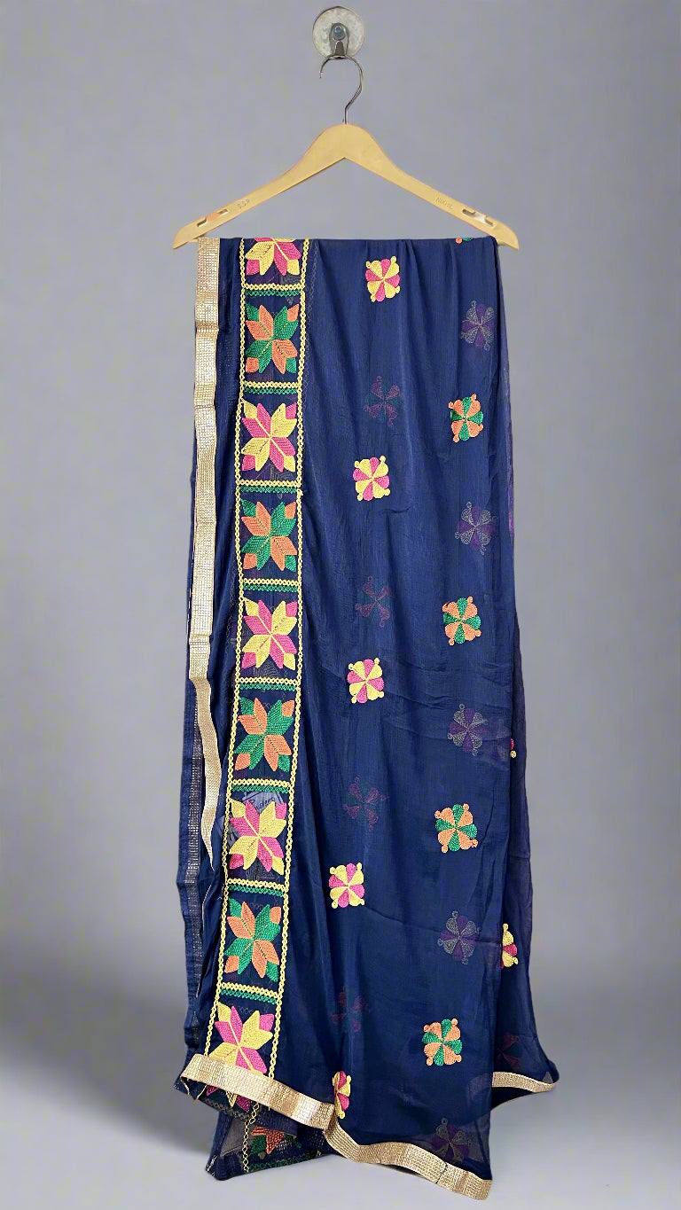 Chiffon phulkari dupatta