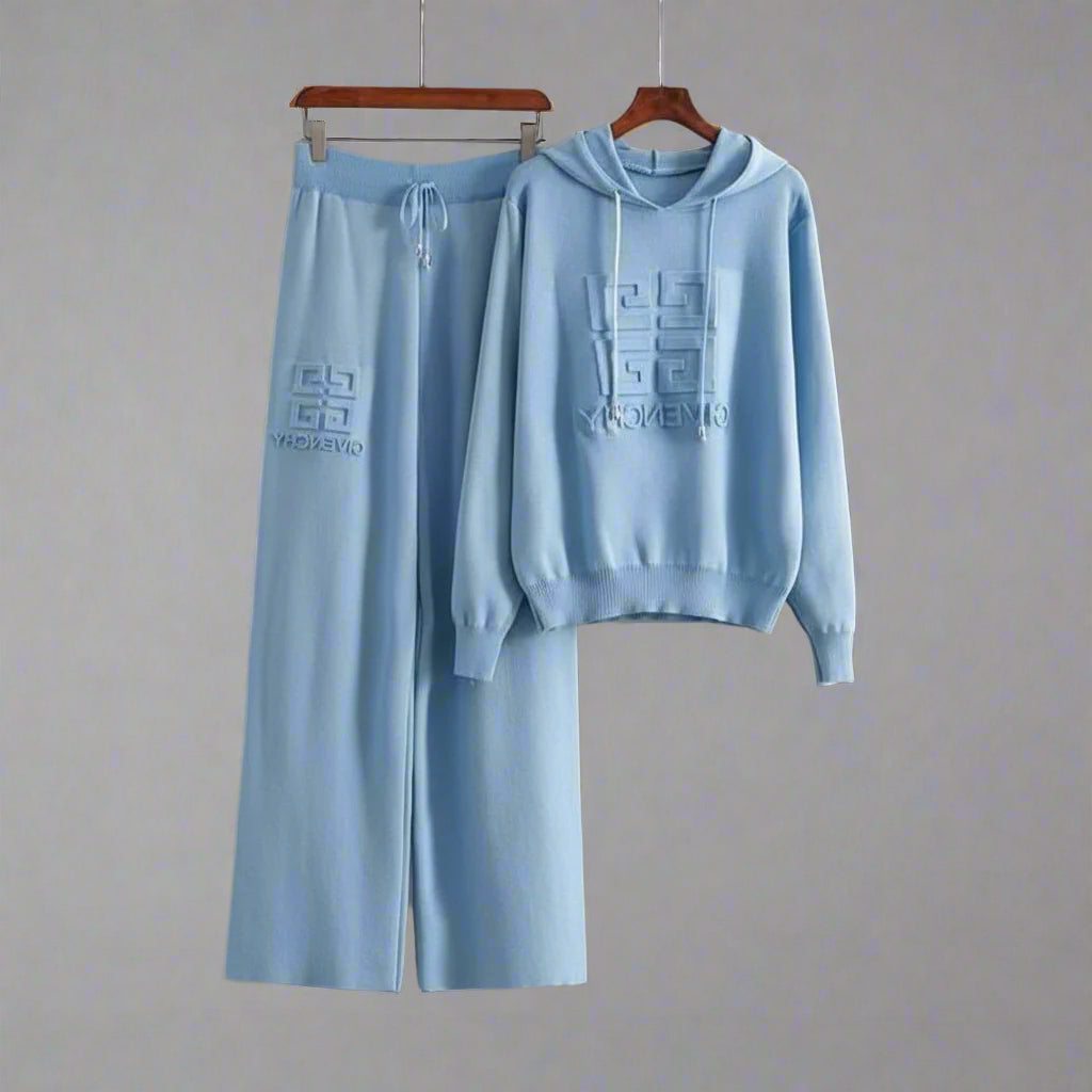 Designer hoodie cord set ( woolen )