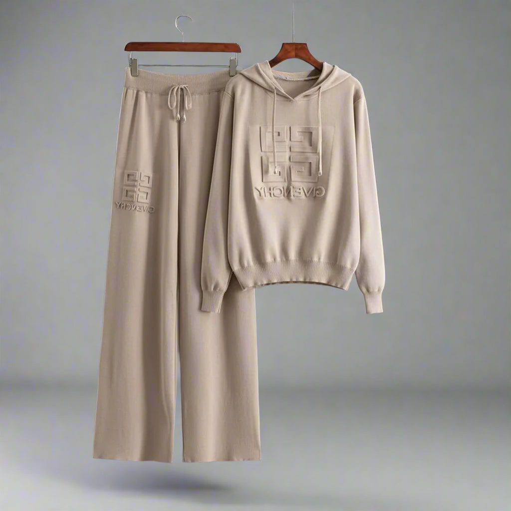 Designer hoodie cord set ( woolen )