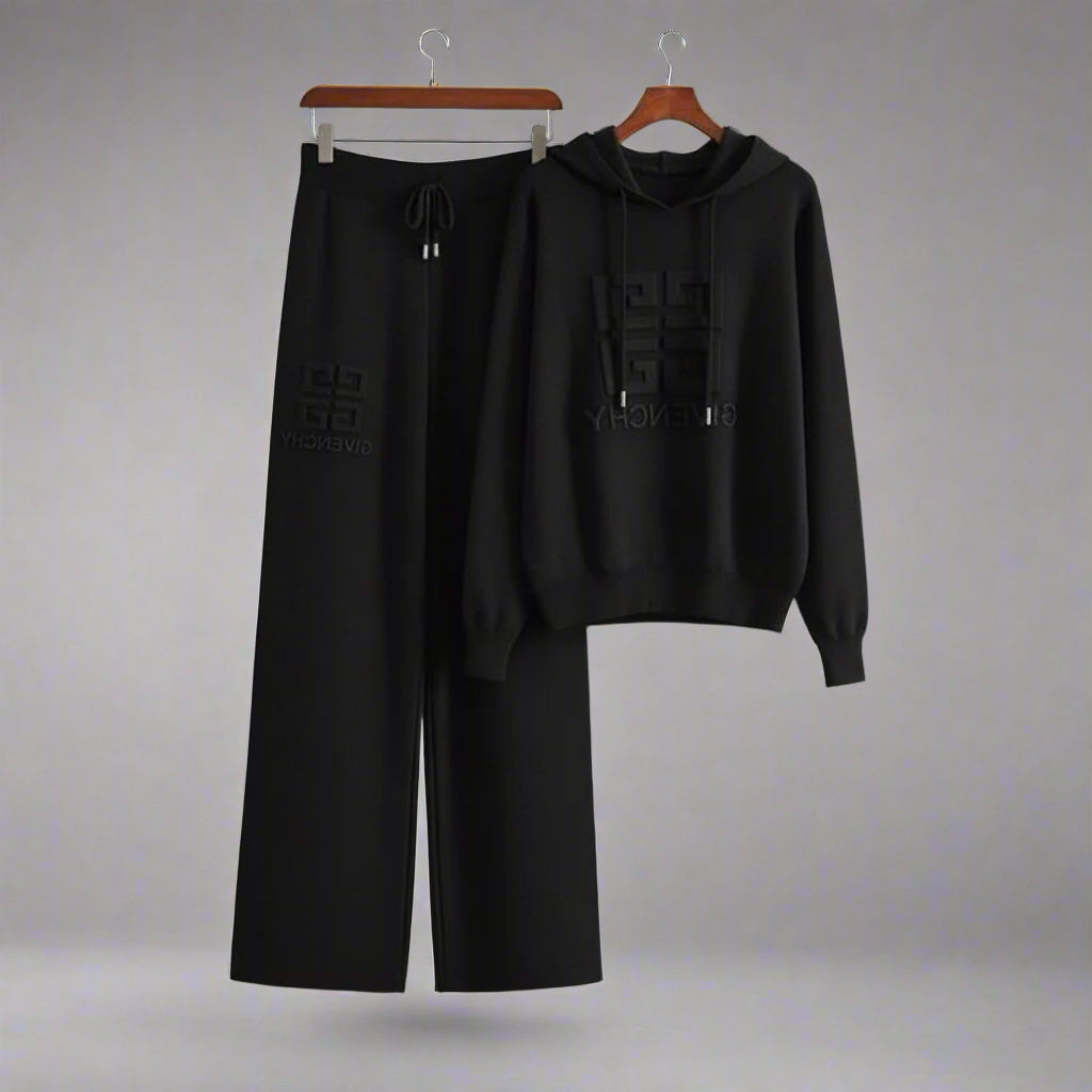 Designer hoodie cord set ( woolen )