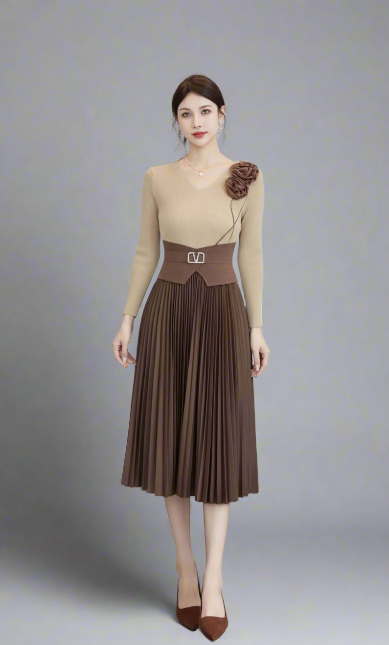 Korean imported fabric dress