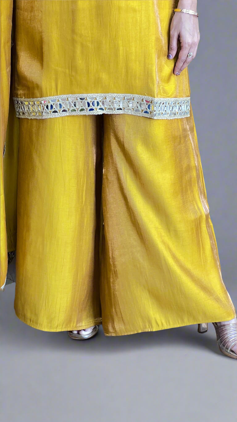 Shimmer modal mirror work suit