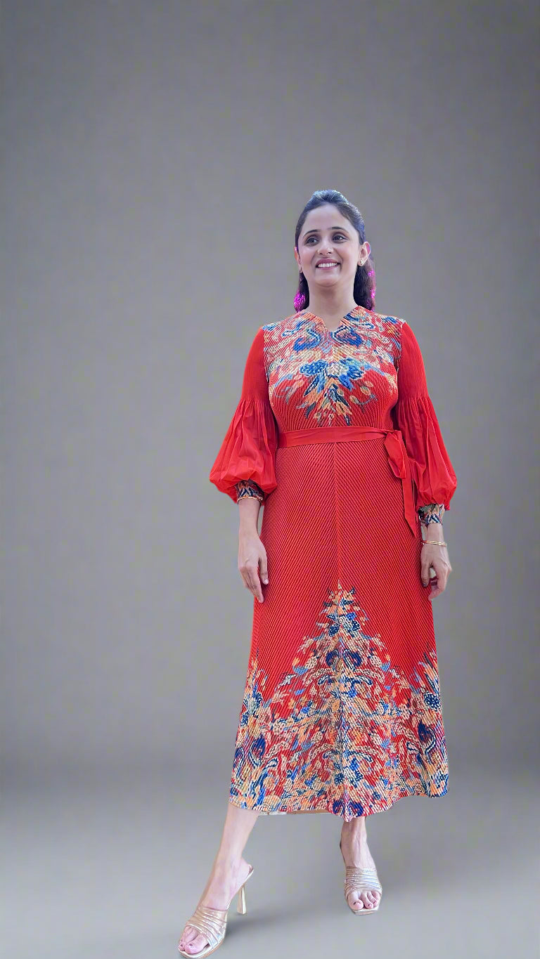 Korean dress with belt