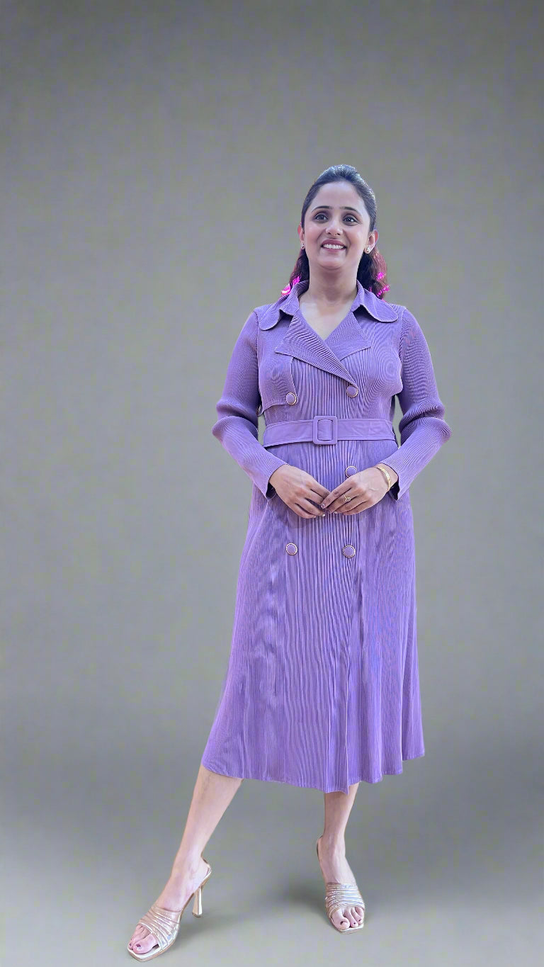 Korean shrug dress with belt