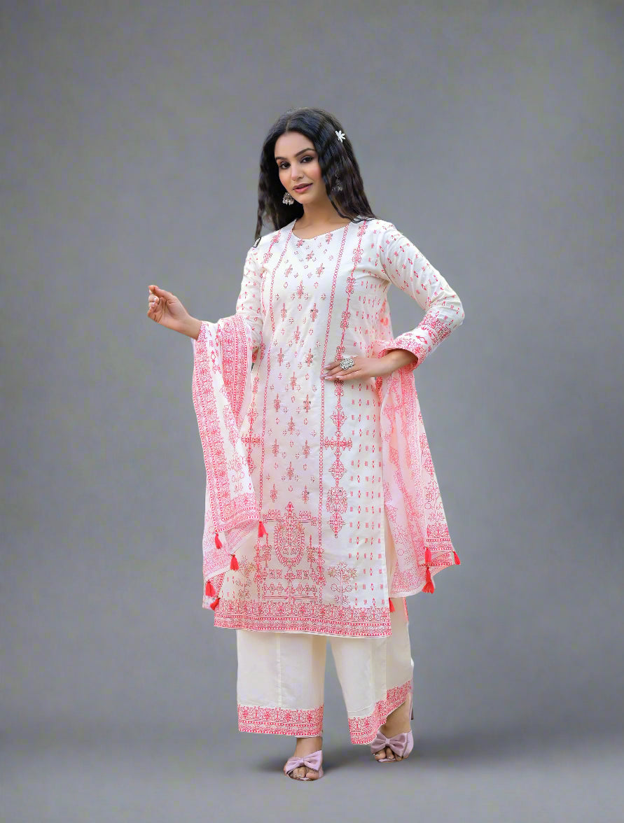 Anya pure cotton plazo suit