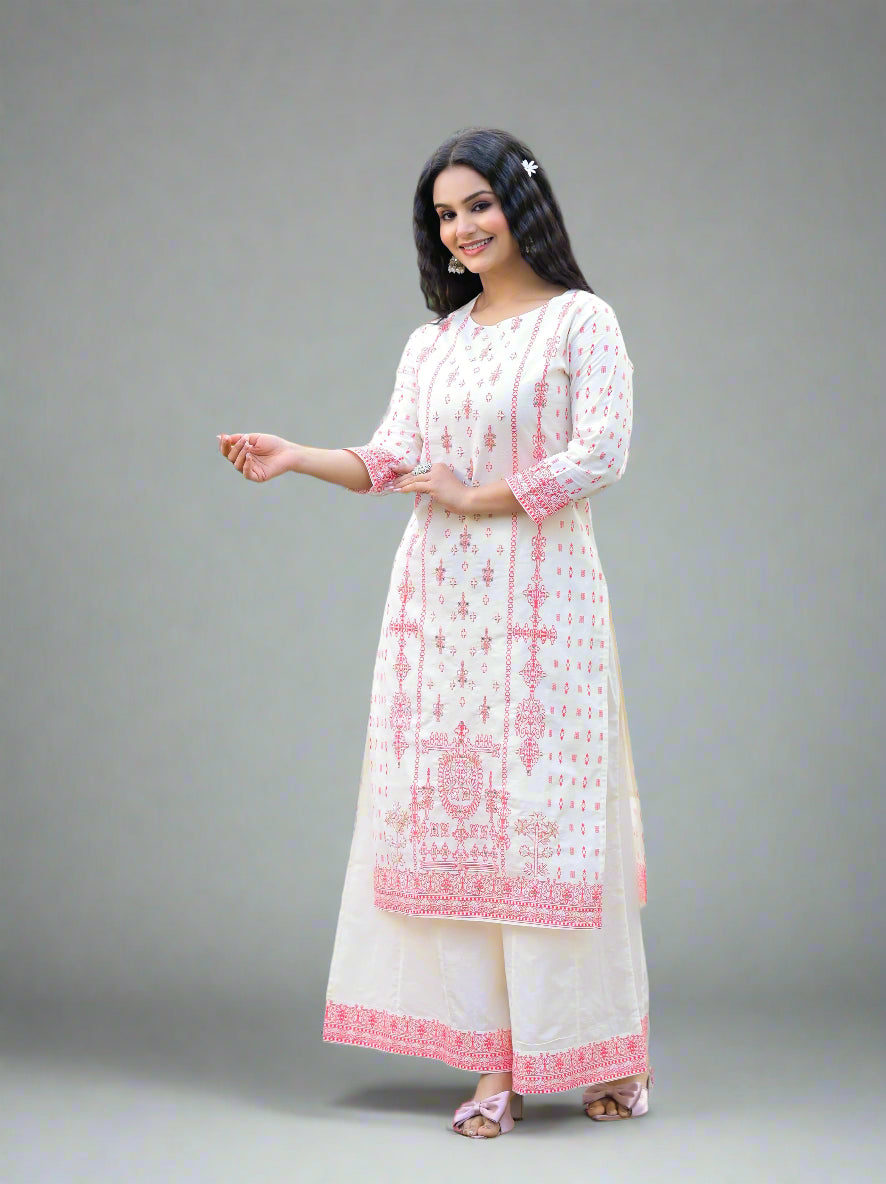 Anya pure cotton plazo suit