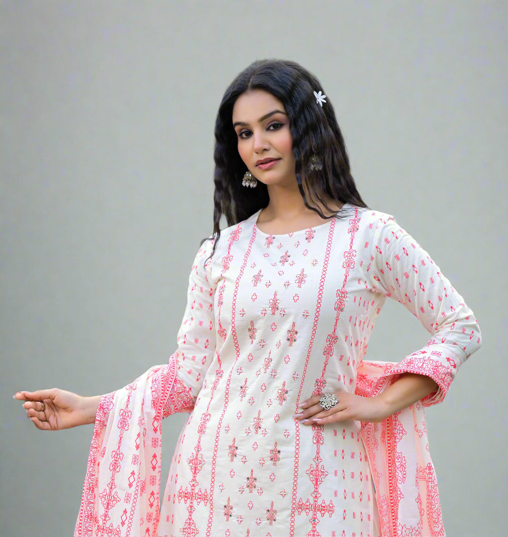 Anya pure cotton plazo suit