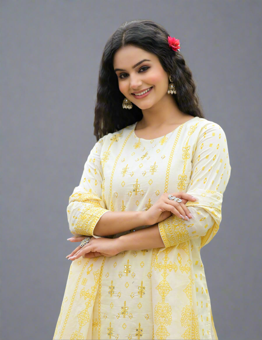 Anya pure cotton plazo suit