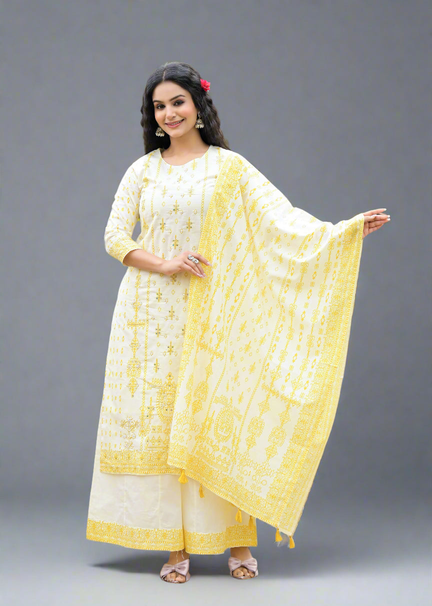 Anya pure cotton plazo suit