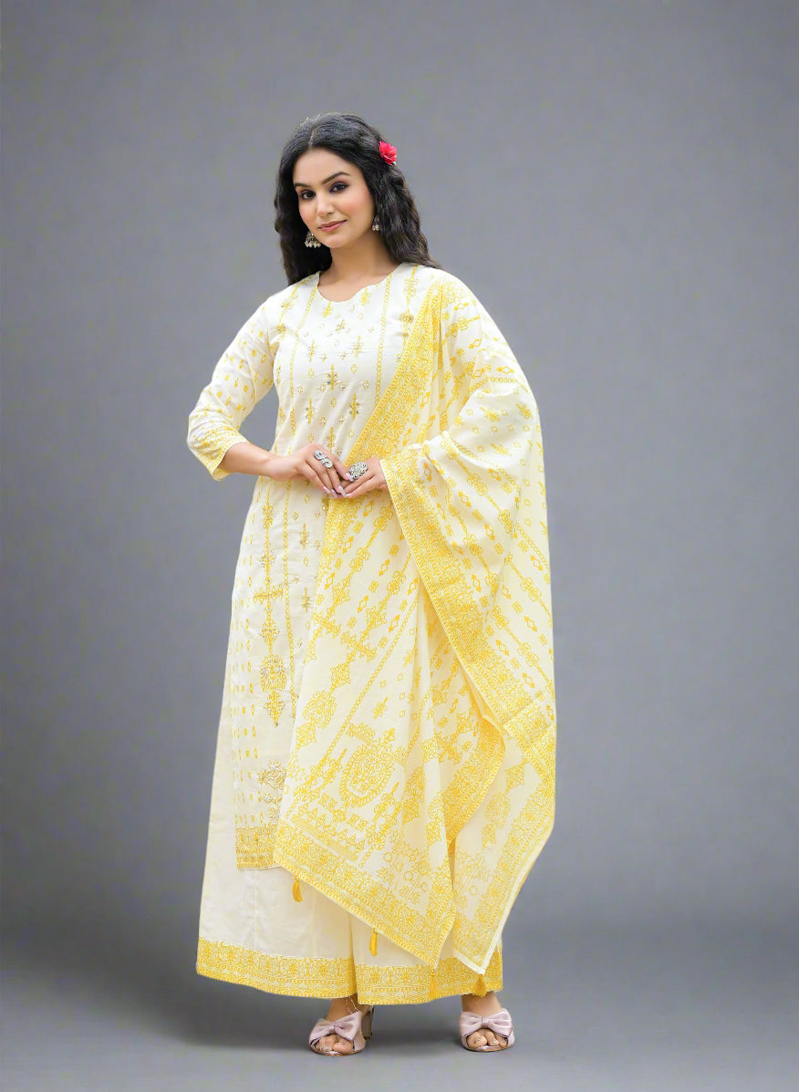 Anya pure cotton plazo suit