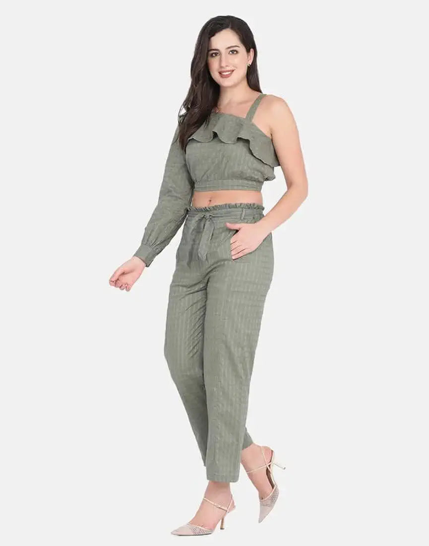 Crop Top with Long Trousers
