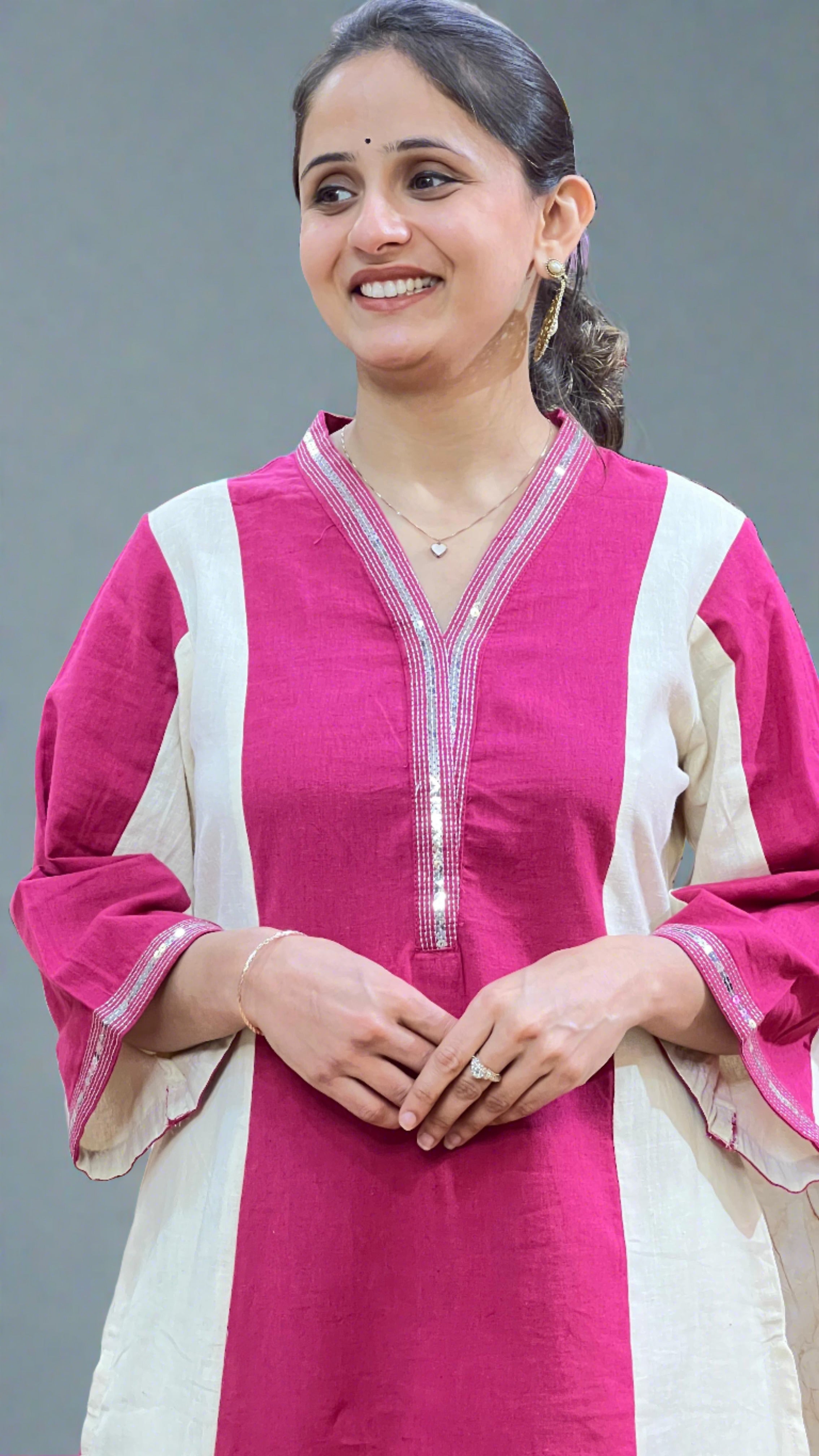 Designer V Neck Cord set