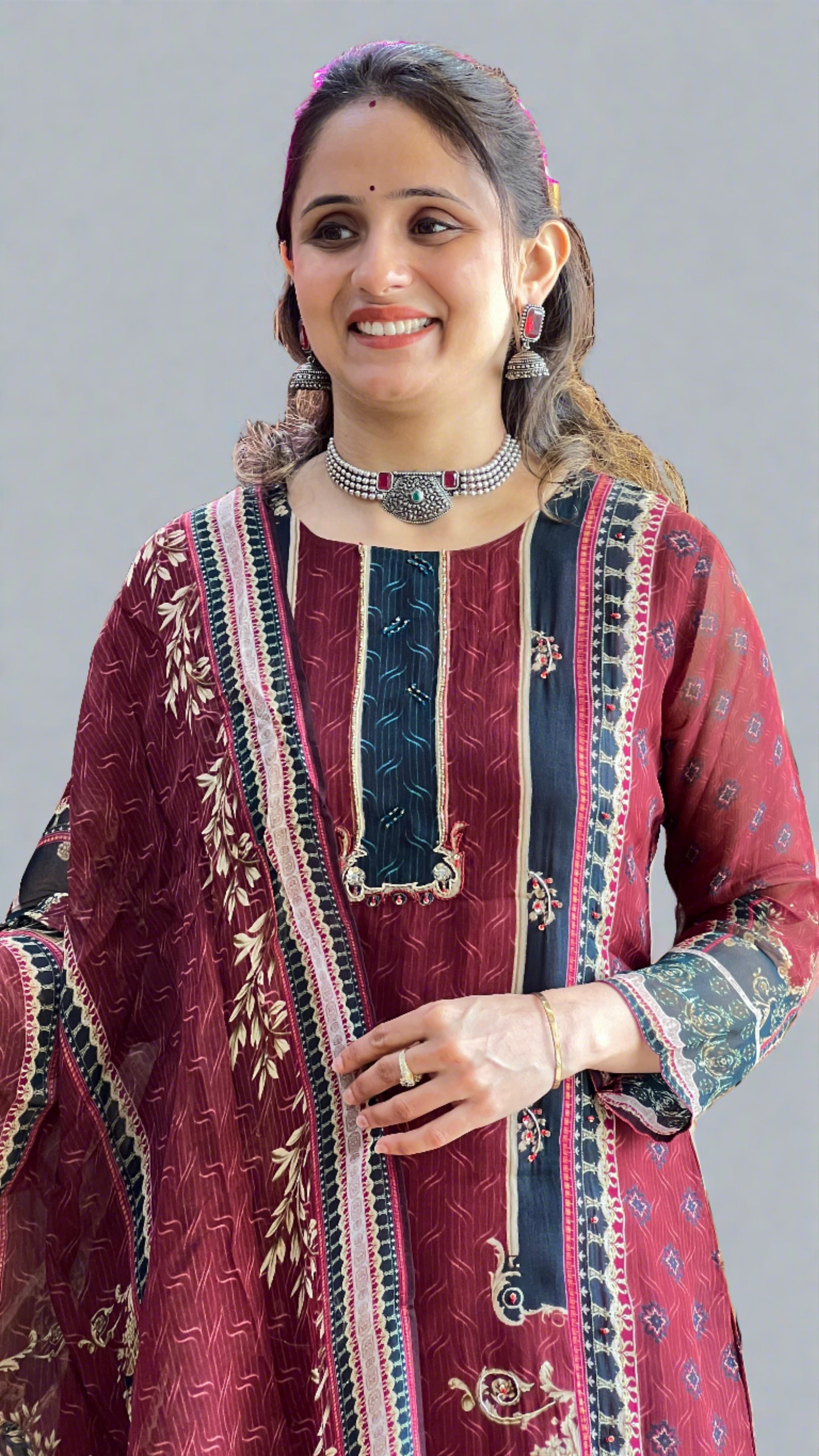 Ava Pure Organza Kurti Set