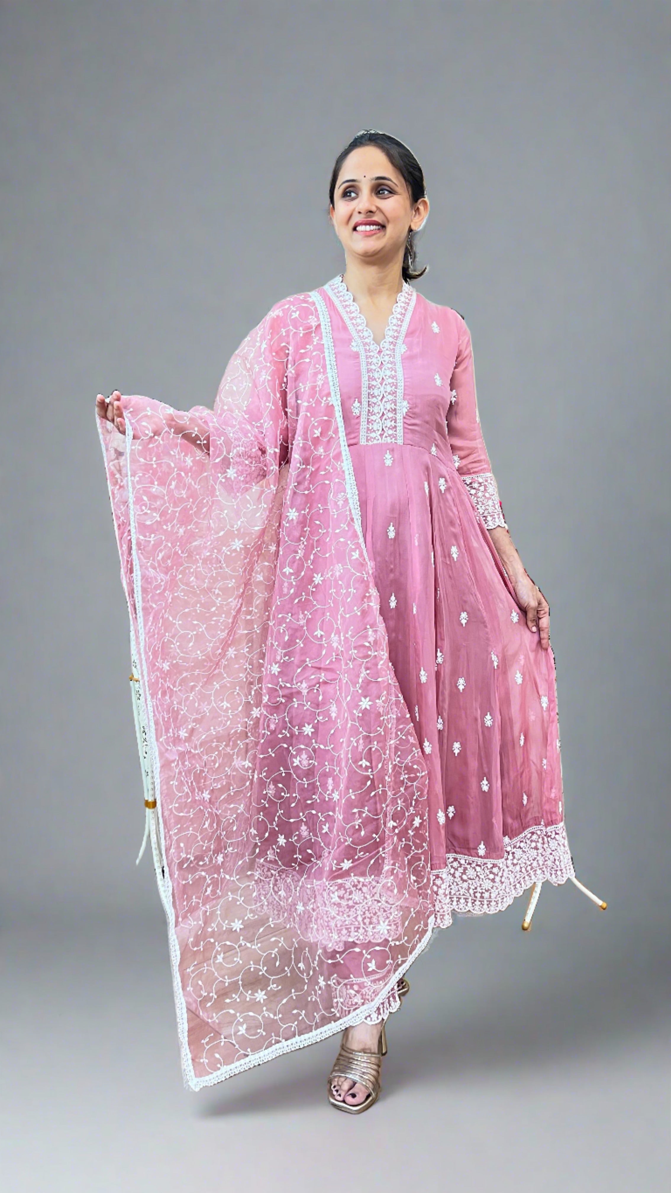 Pakistani Anarkali Organza Suit