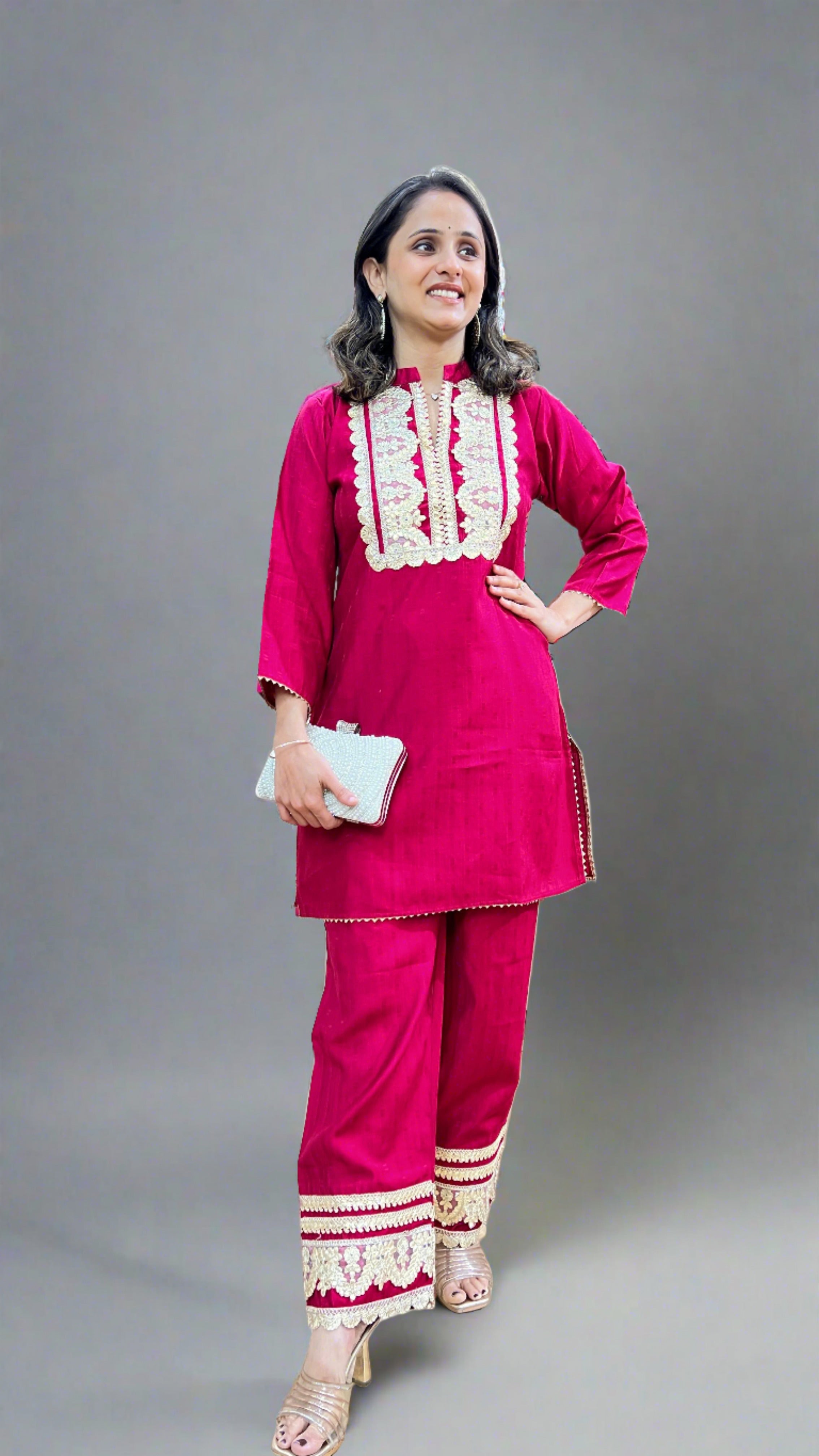 Party Wear Gota Work Cord set