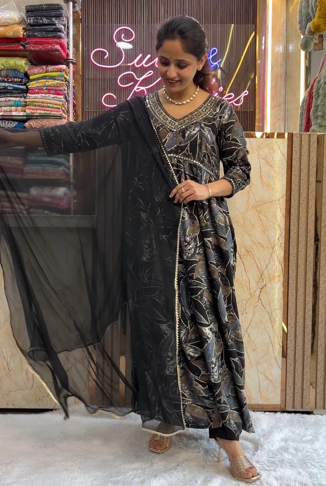 Aliya Cut Printed Suit