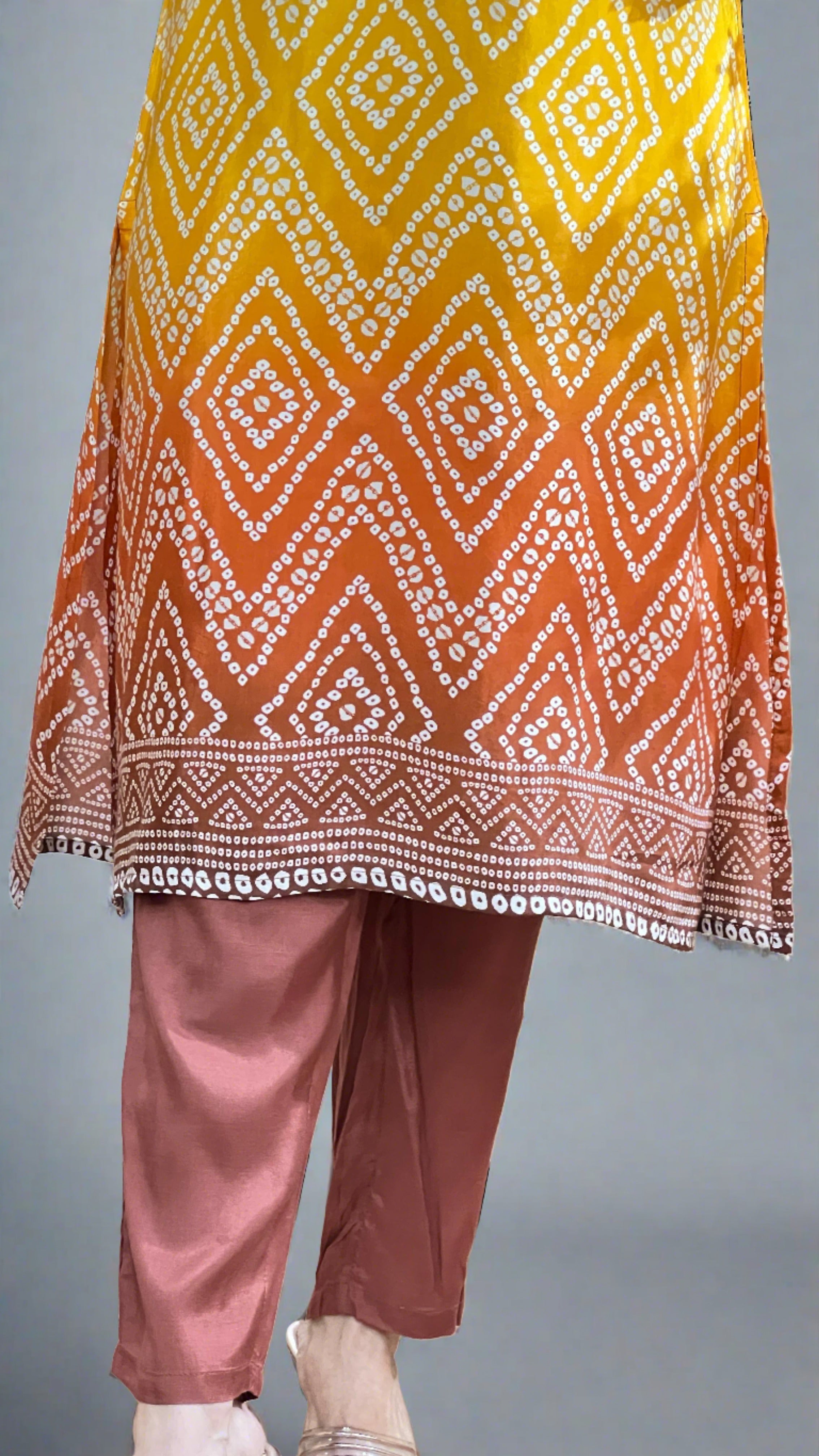 Bandhani Printed Muslin Cord Set