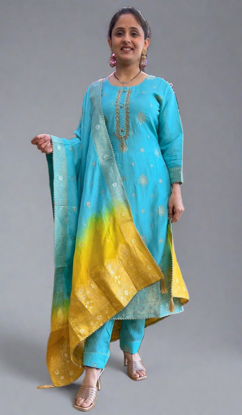 Banarsi Dola silk suit