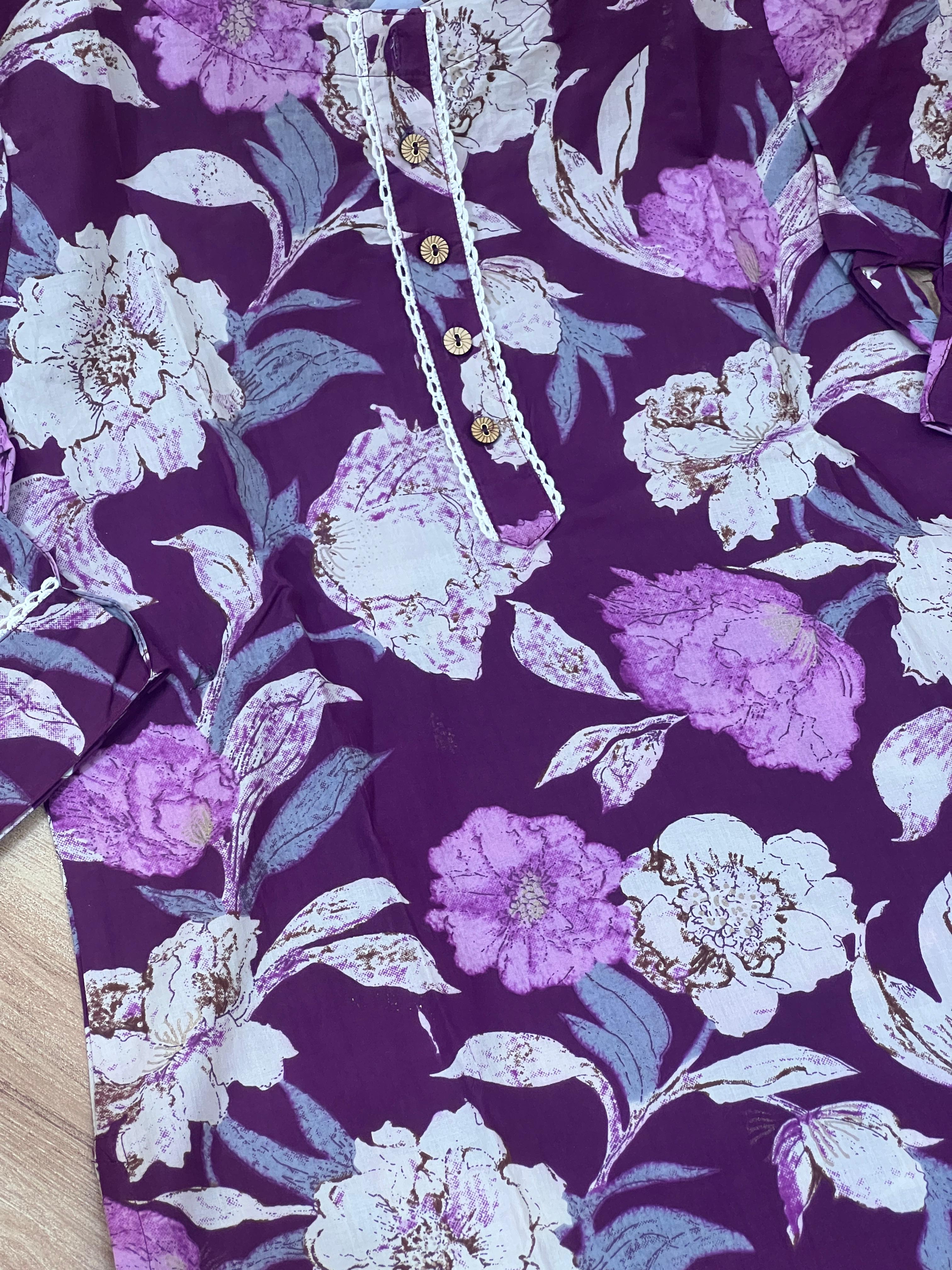 Floral Printed Short Kurti