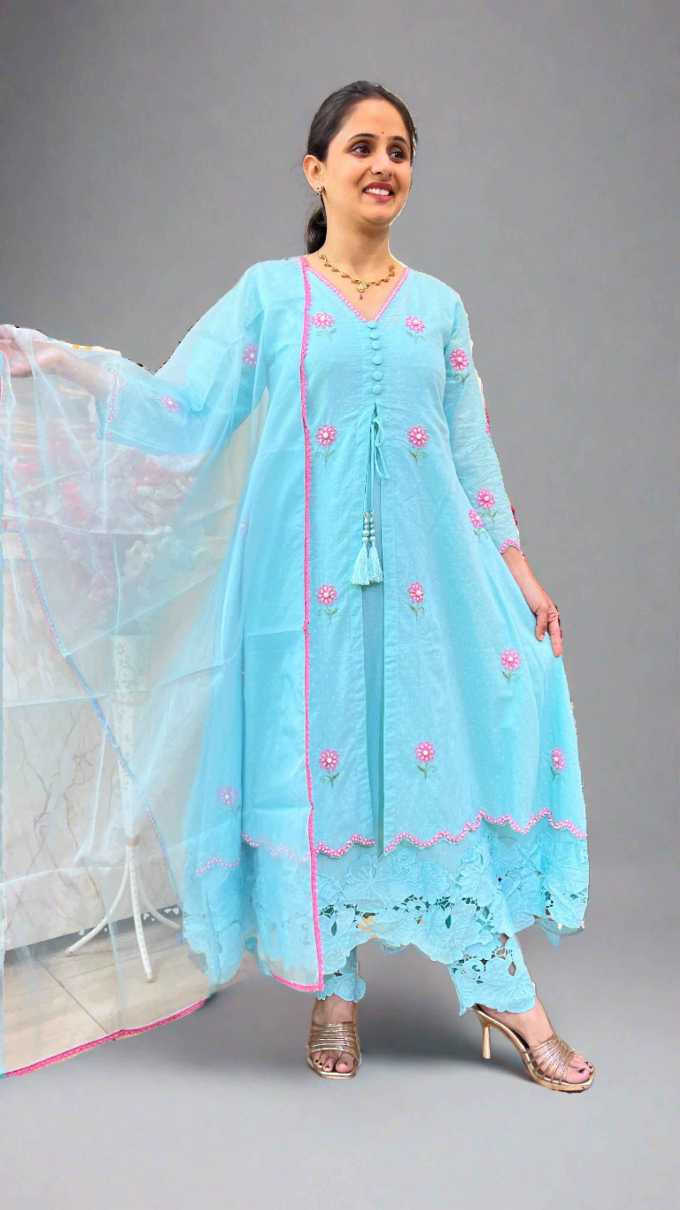 Designer Shrug Suit Set