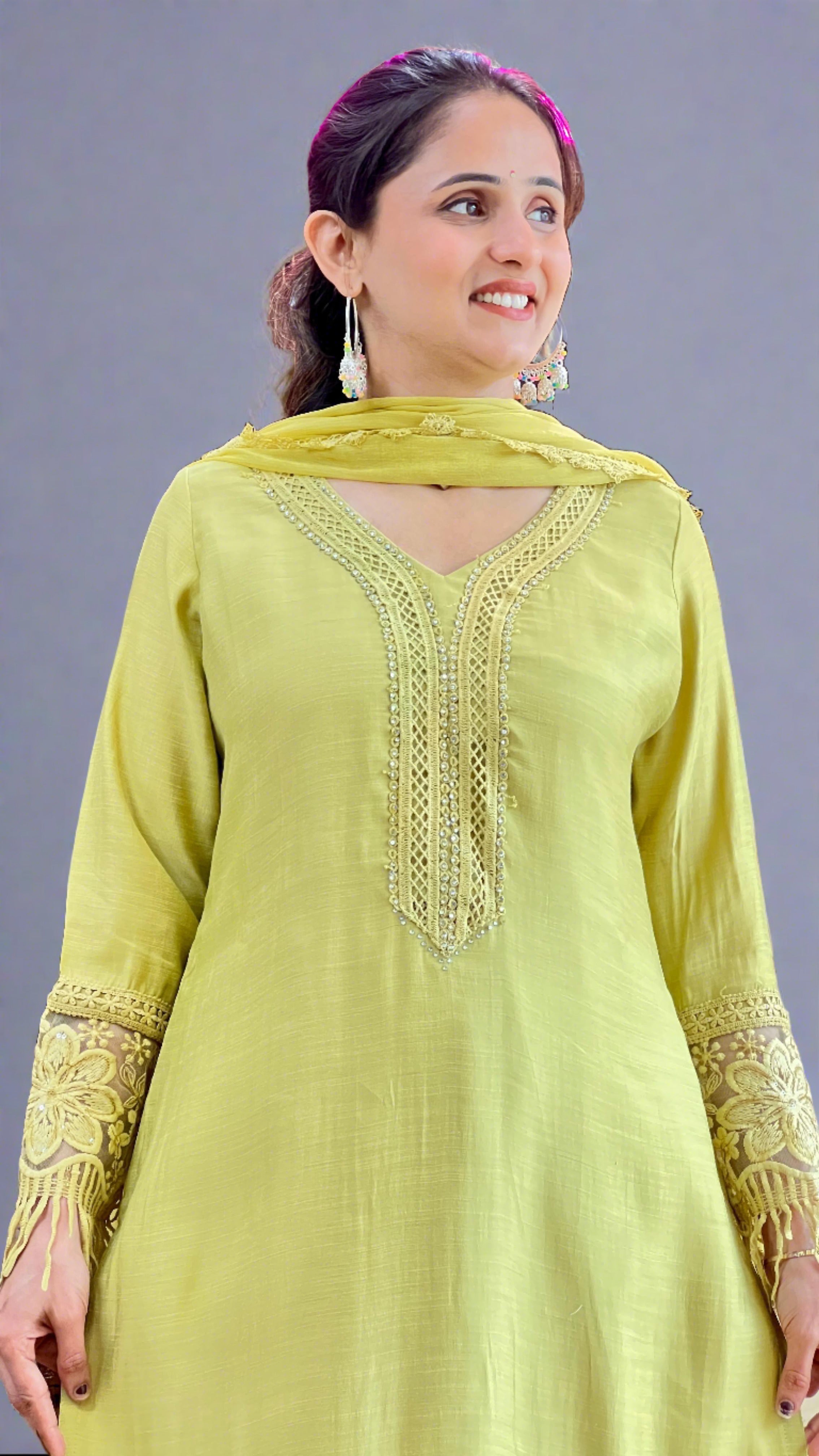 Designer Pakistani muslin suit