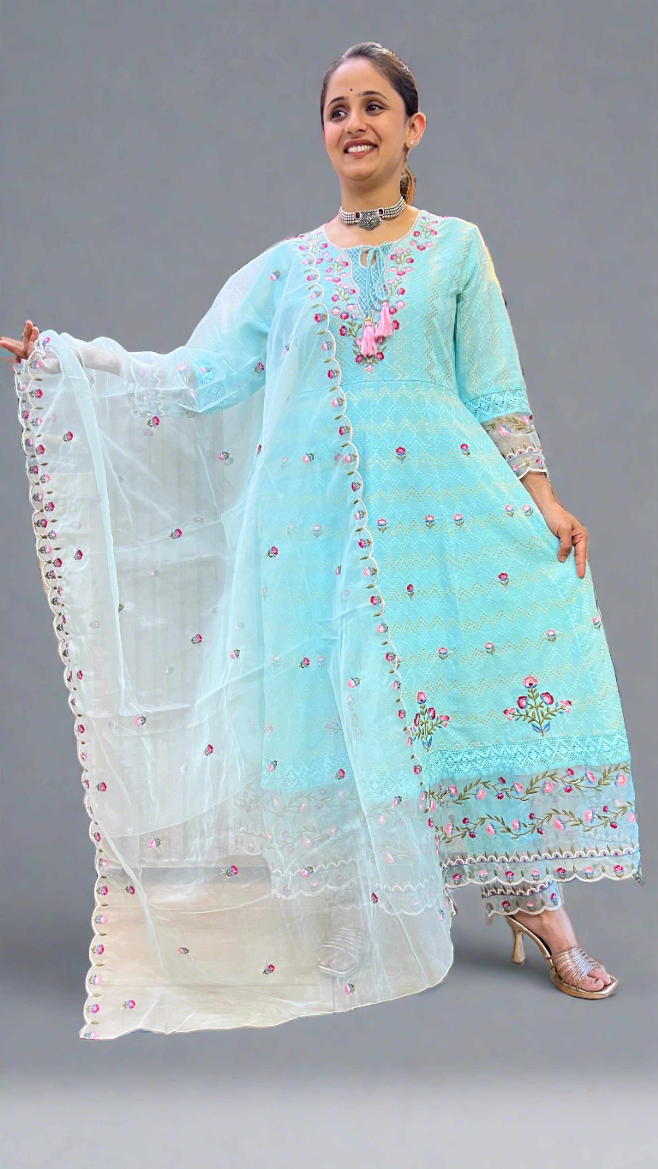Diksha Embroidered Anarkali Suit