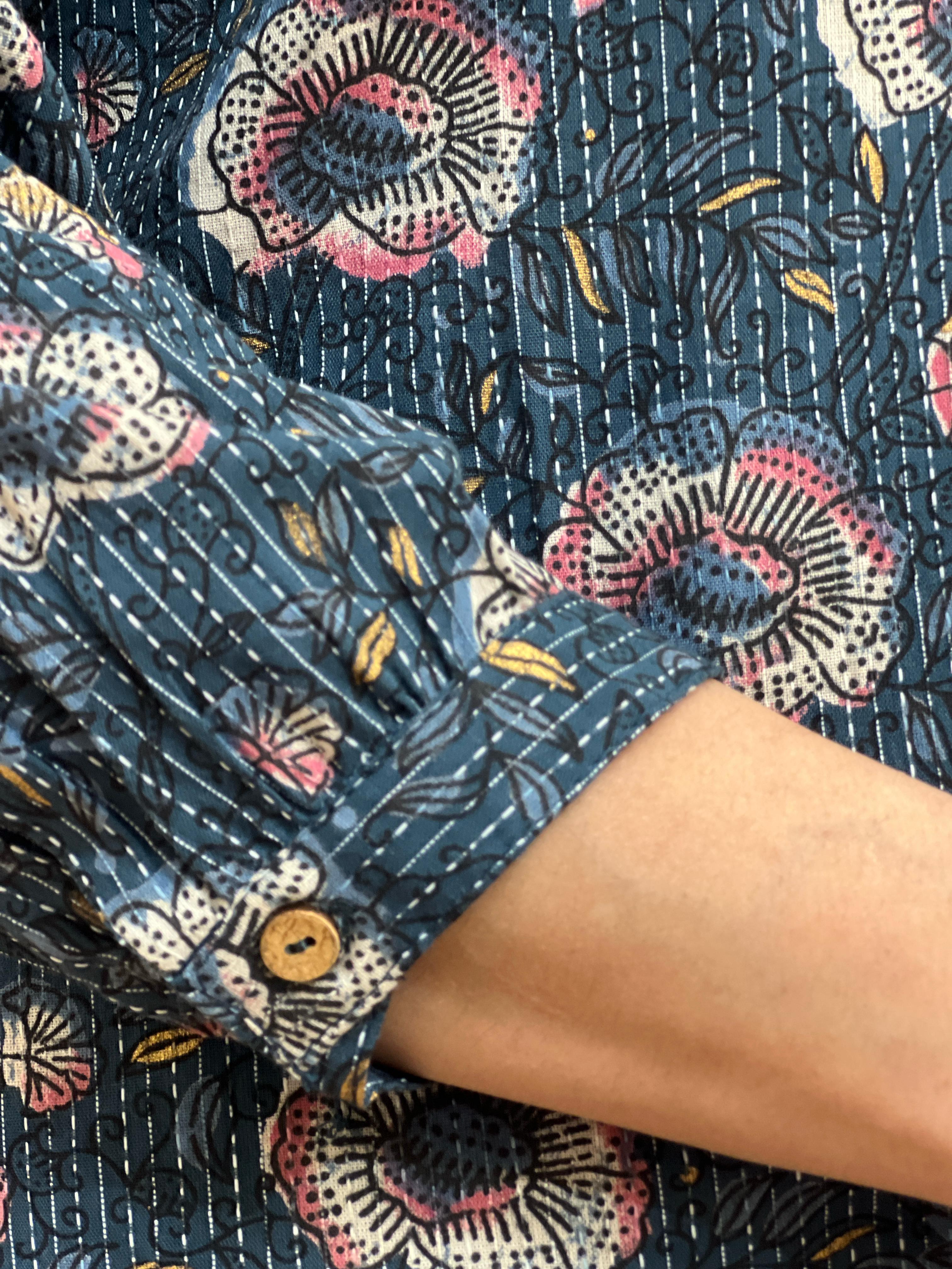 Front Buttons Short Length Kurti