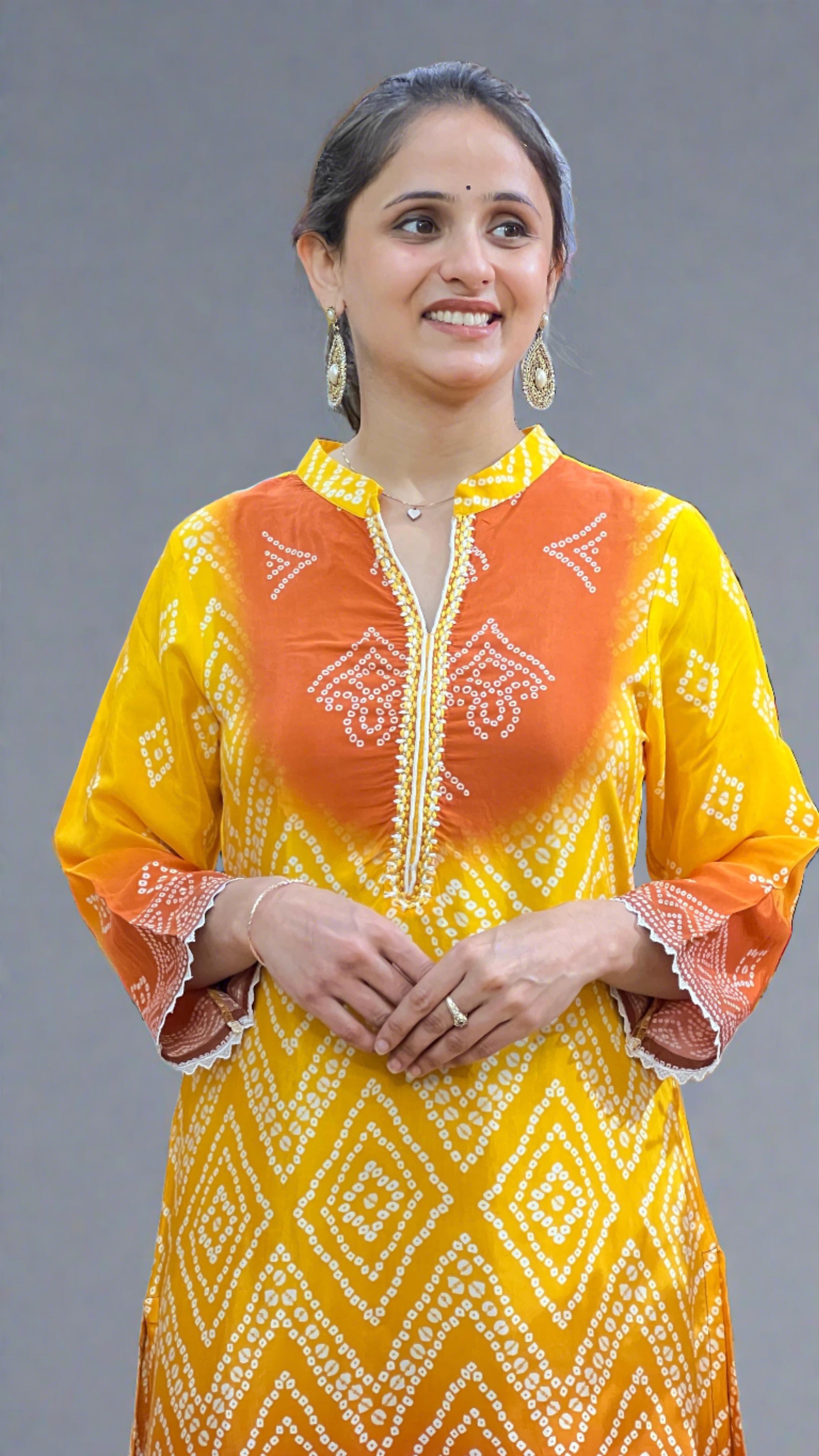 Bandhani Printed Muslin Cord Set