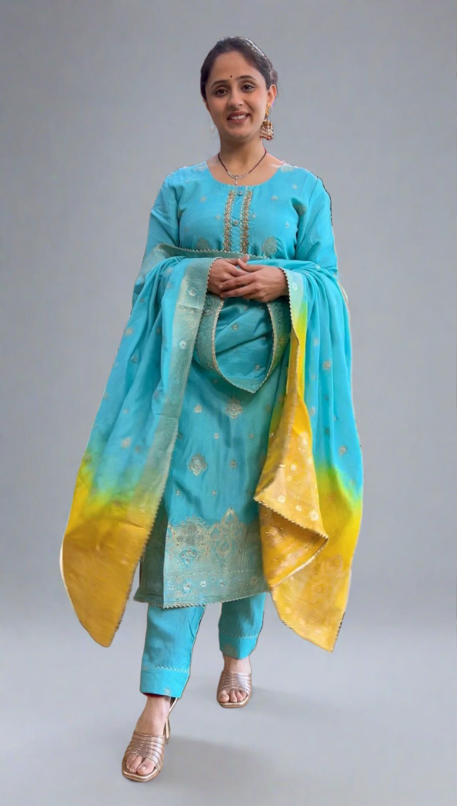 Banarsi Dola silk suit