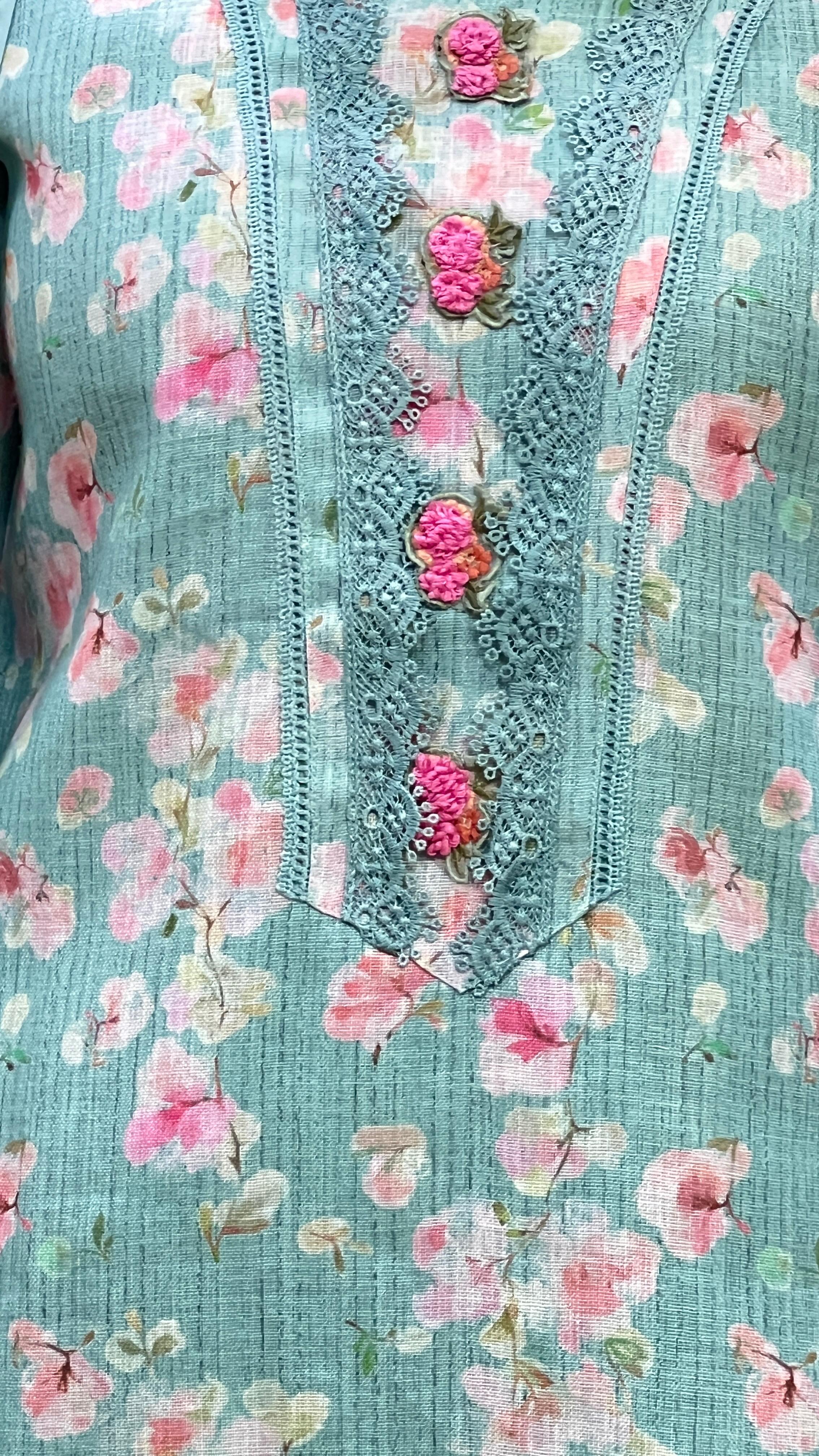Trisha Linen Fabric Adorable suit