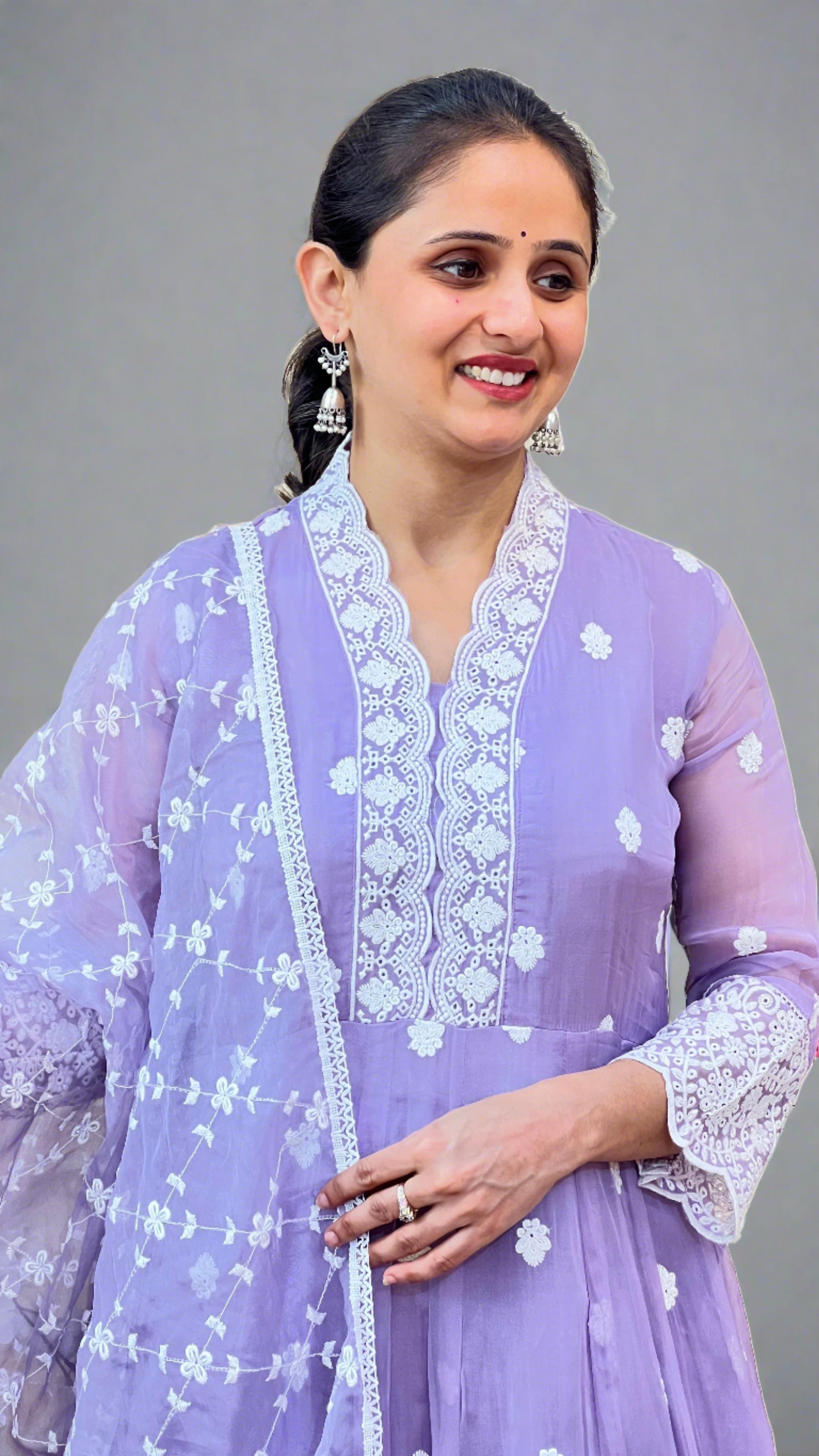 Pakistani Anarkali Organza Suit