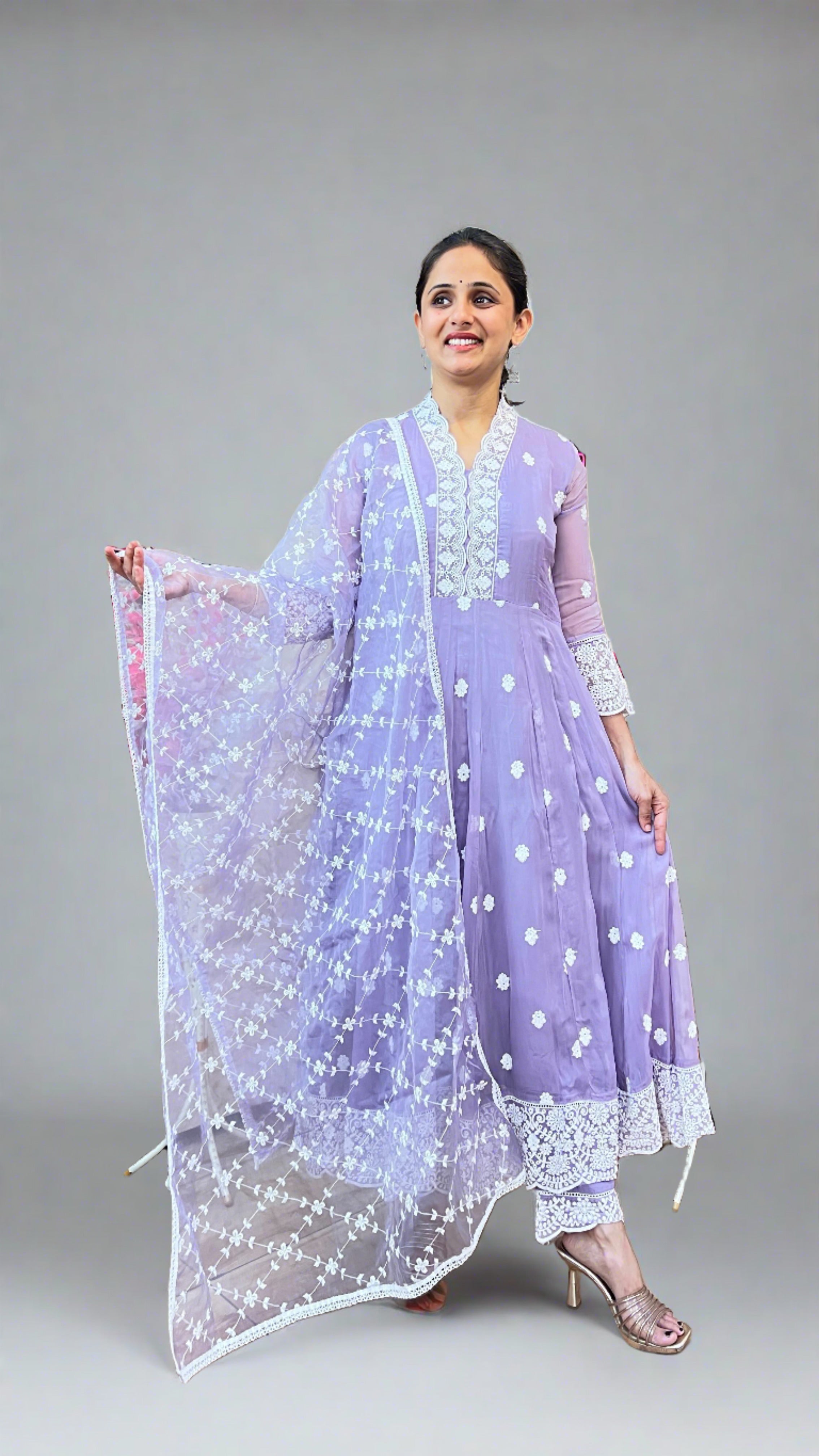 Pakistani Anarkali Organza Suit