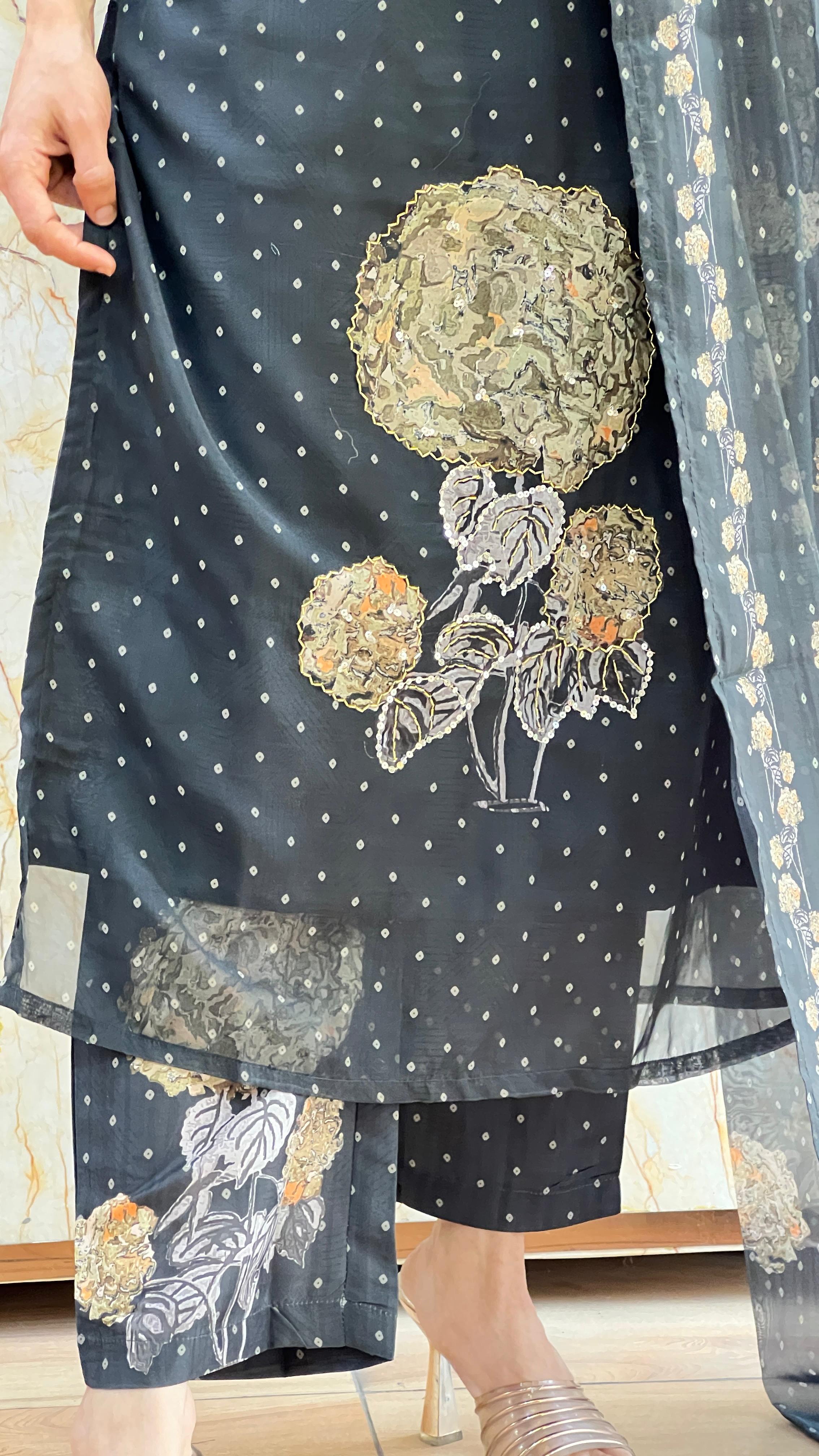 Designer Organza Fabric Suit