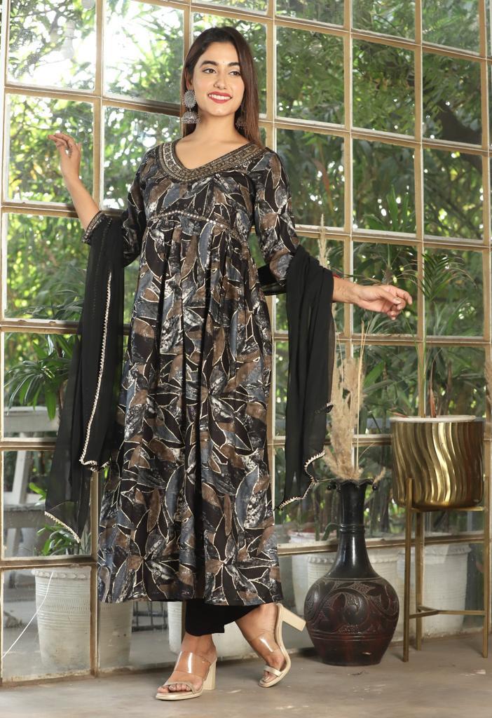 Aliya Cut Printed Suit