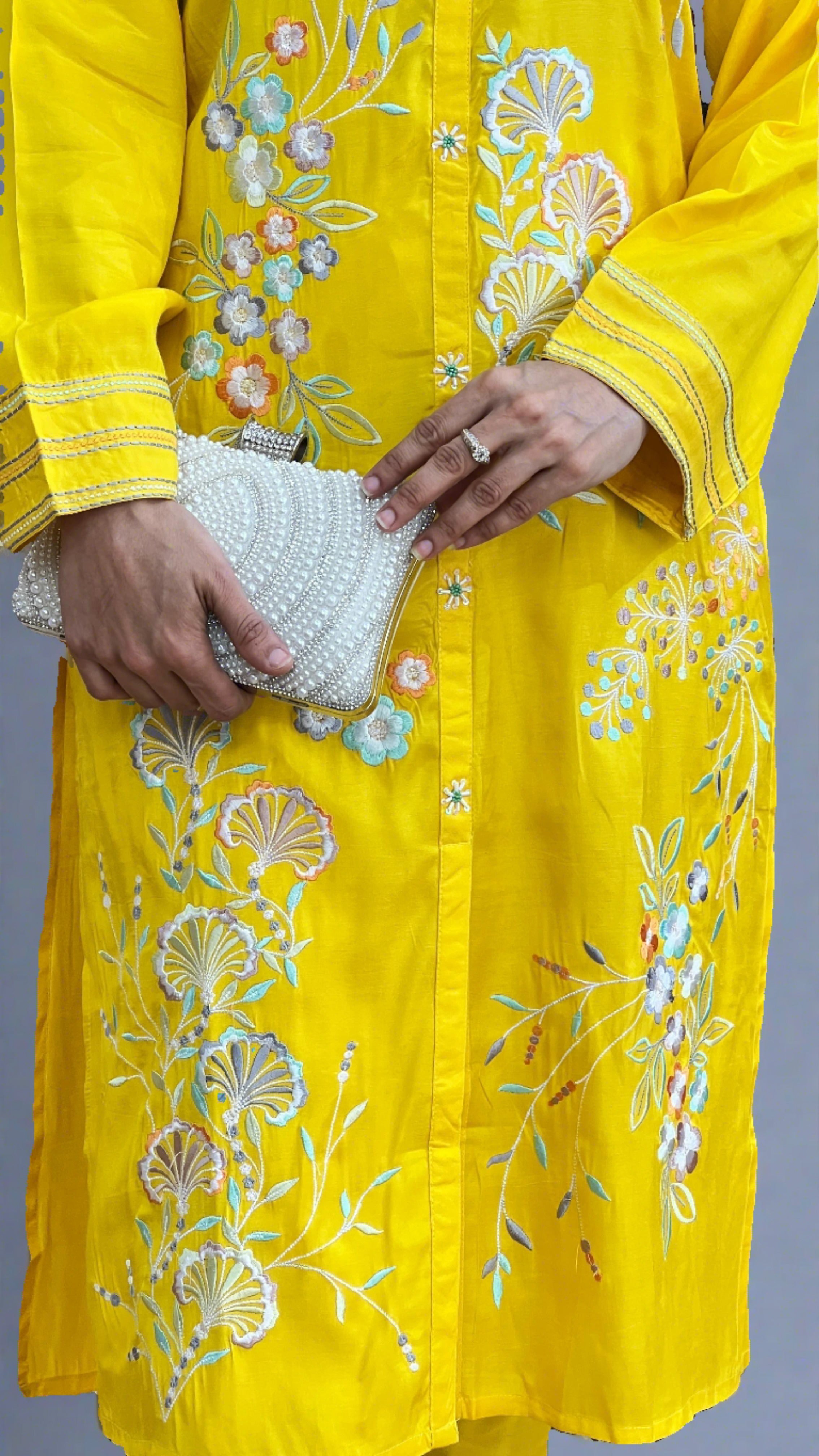 Designer Embroidered Long Cord Set