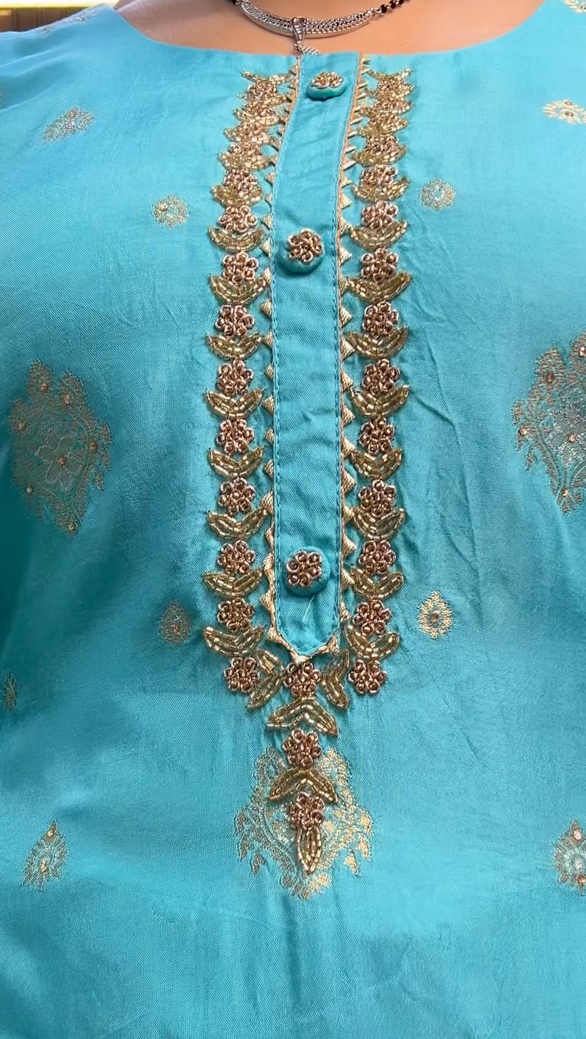 Banarsi Dola silk suit