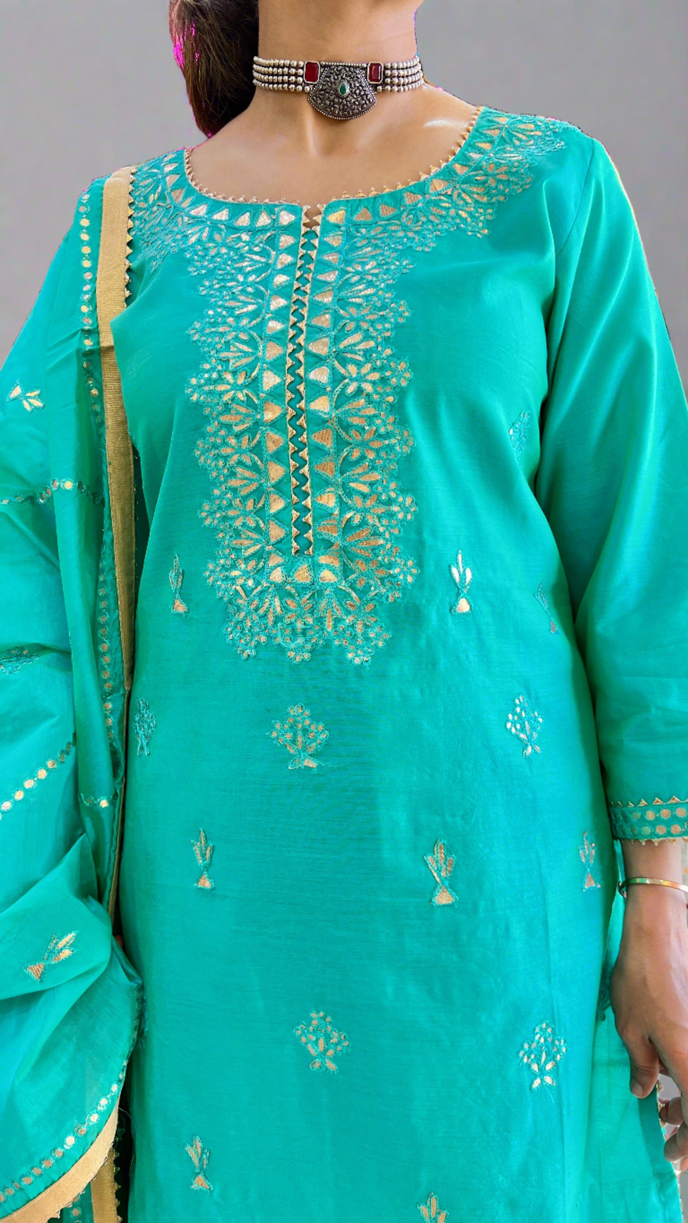 Designer Divider Plazzo Suit