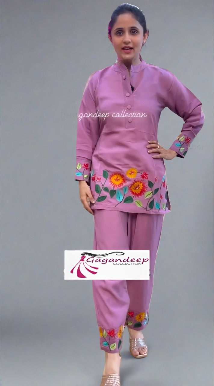 Designer Embroidered Cord Set