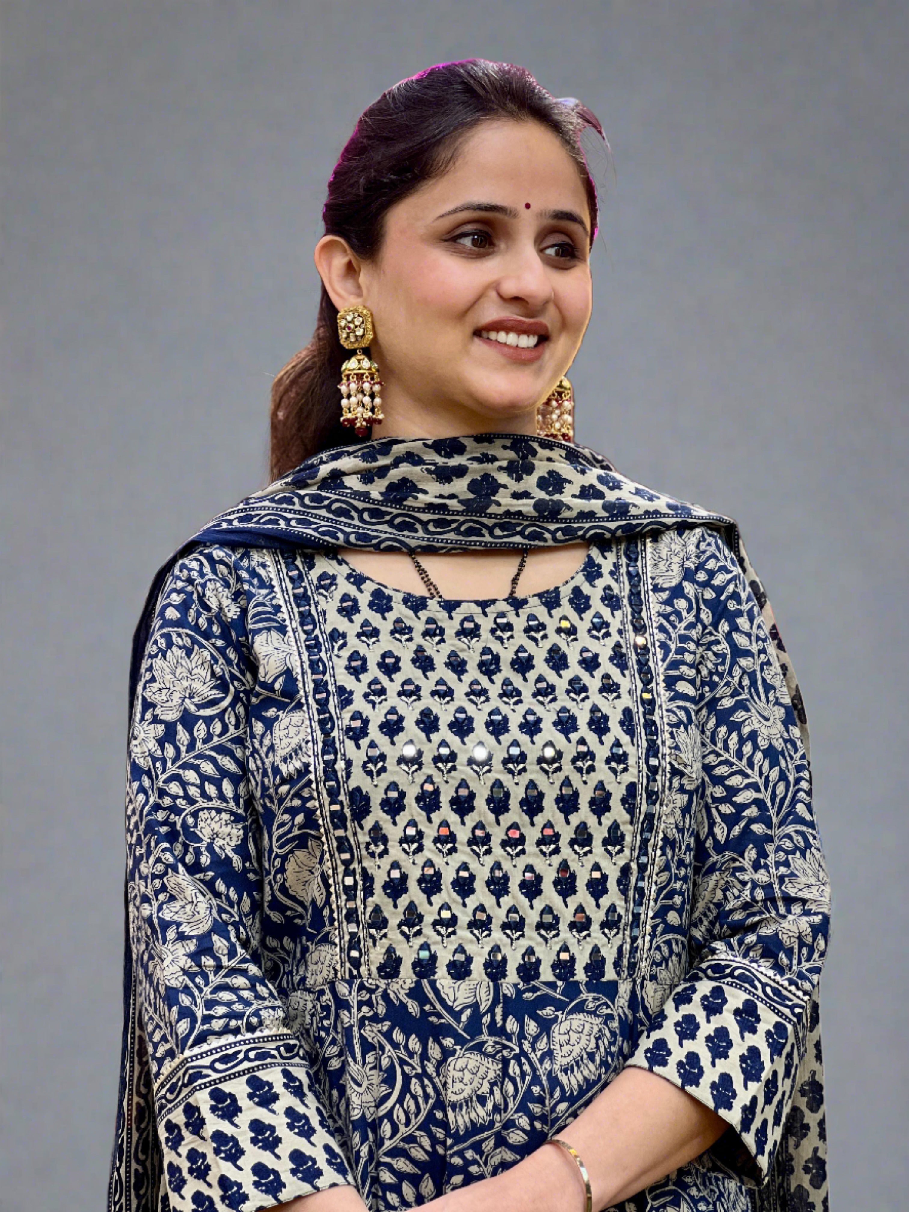 Lara Designer Flared Kurta with Dupatta set