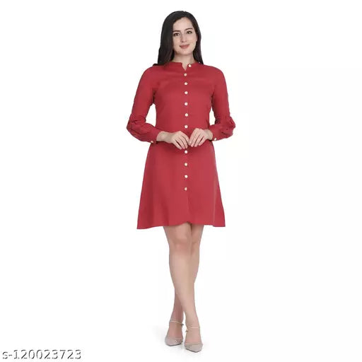 Front buttons short Dress
