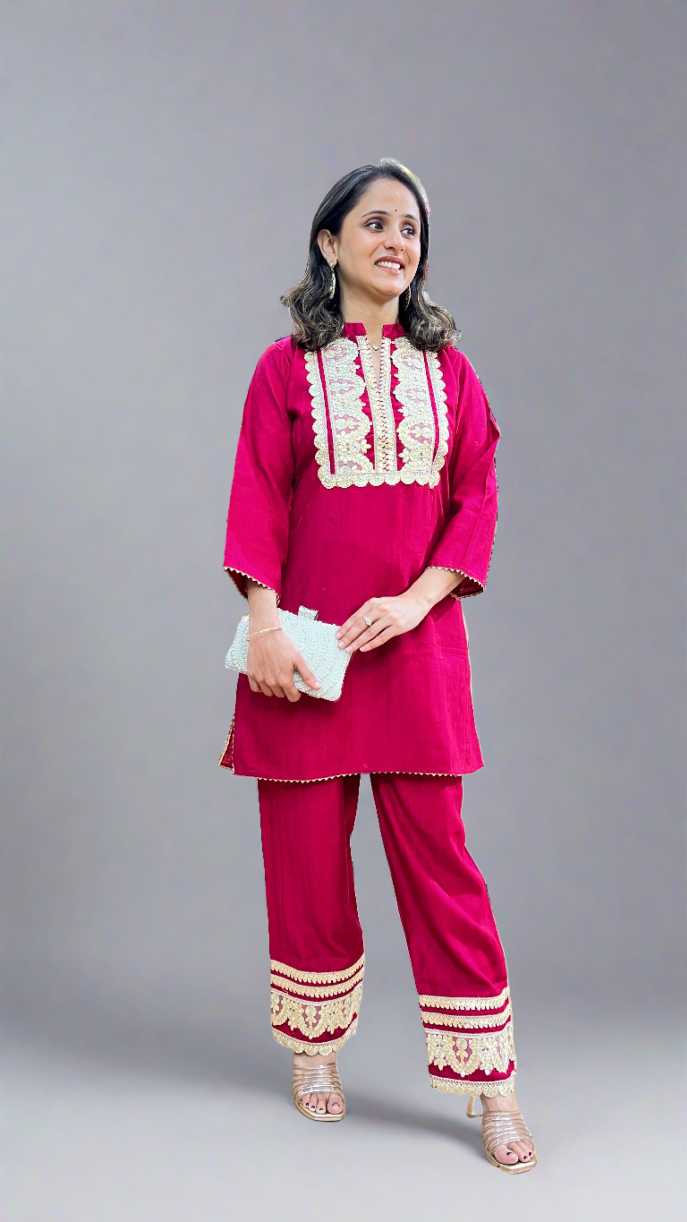 Party Wear Gota Work Cord set