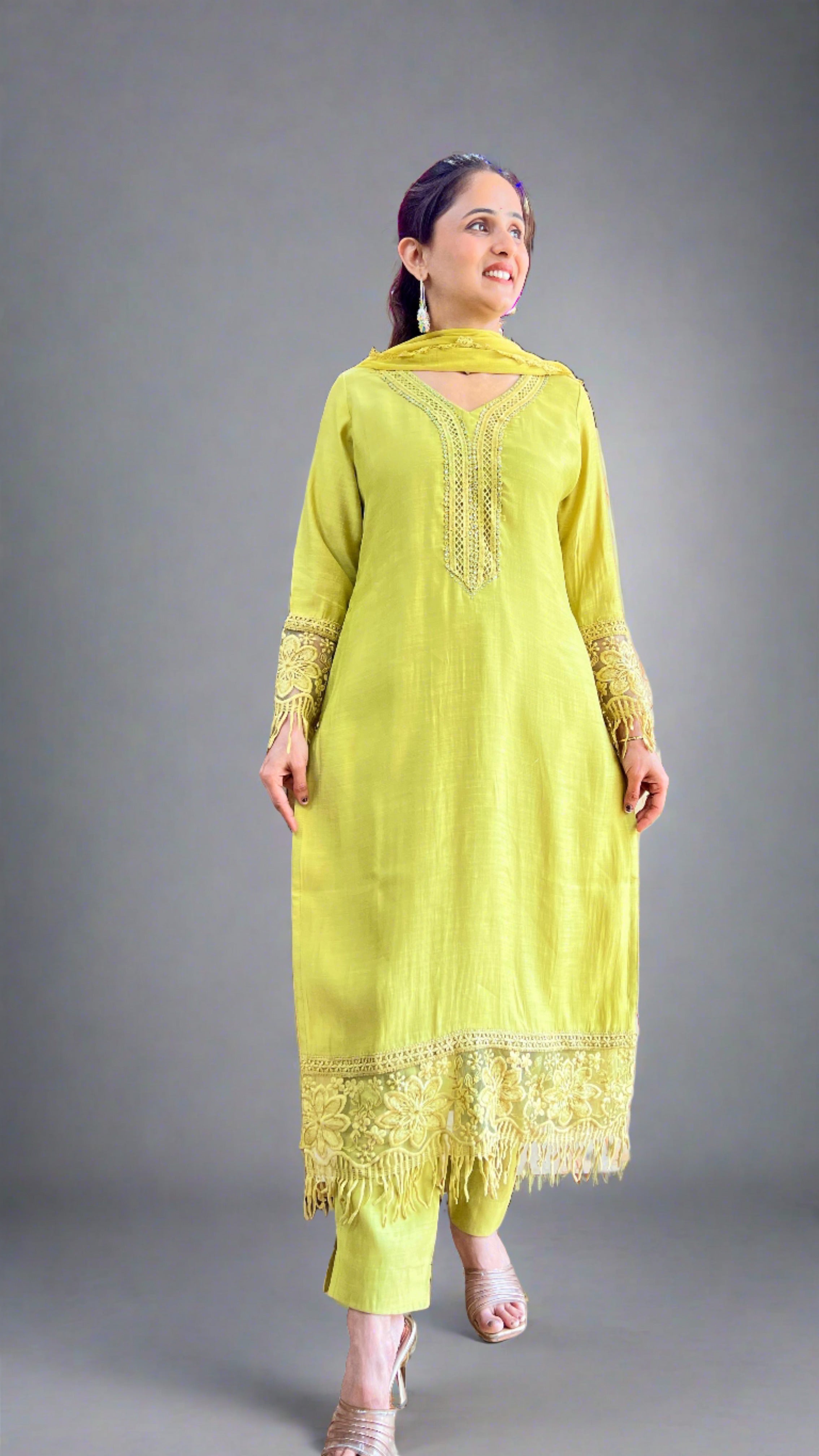 Designer Pakistani muslin suit