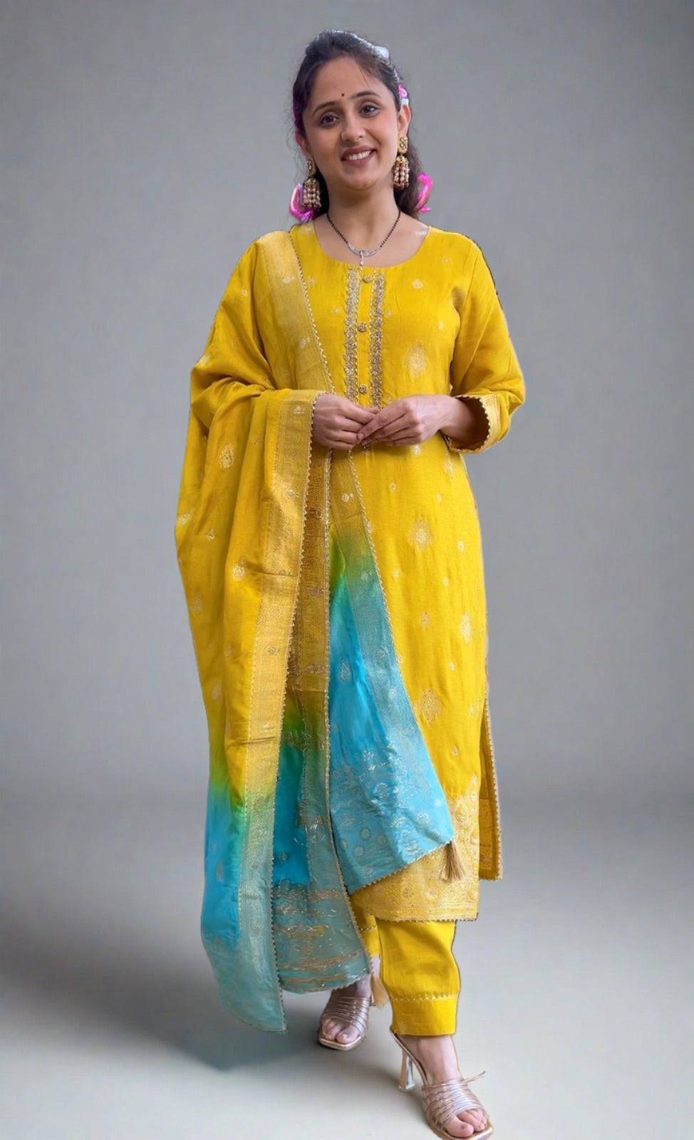 Banarsi Dola silk suit