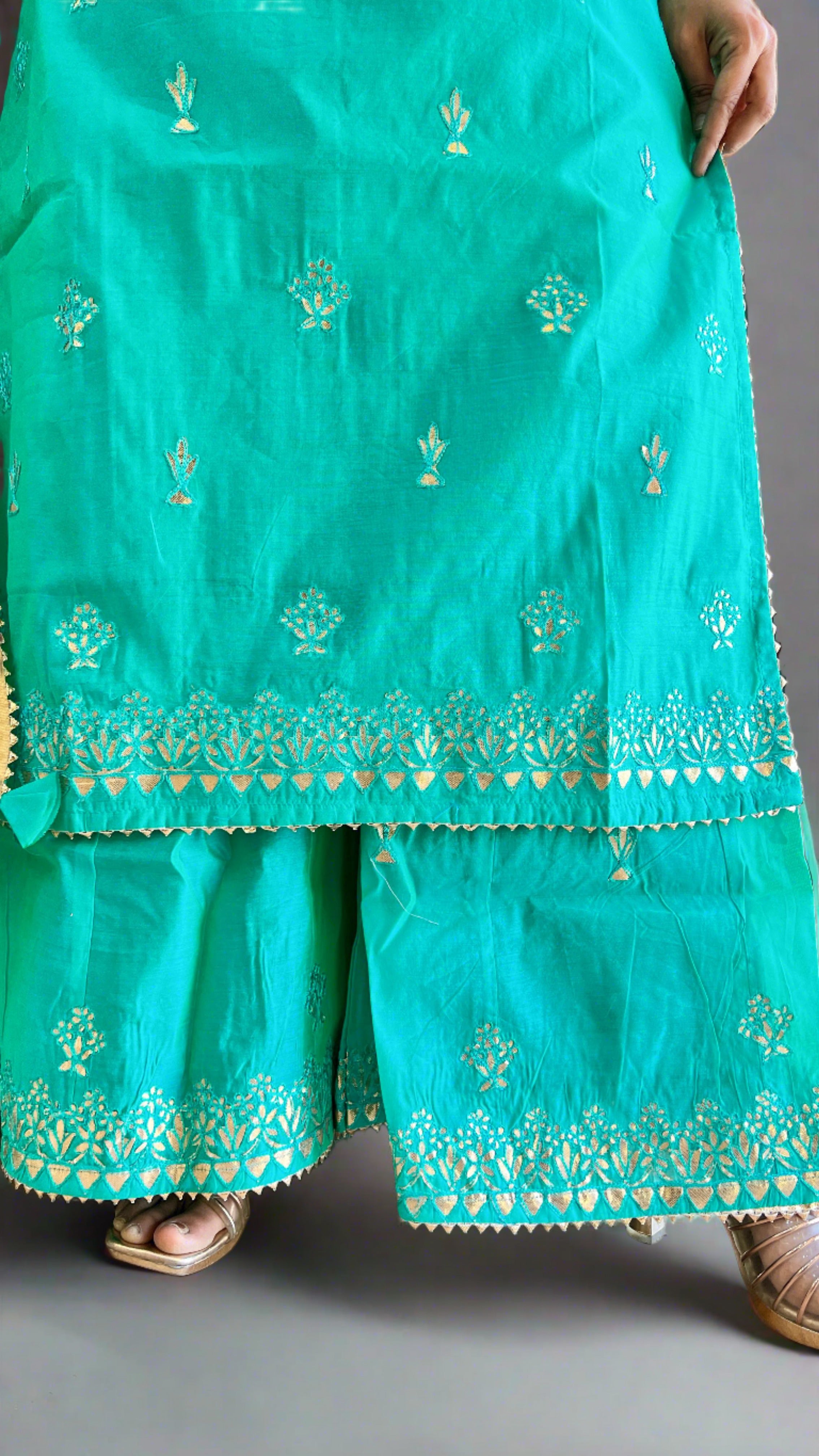 Designer Divider Plazzo Suit