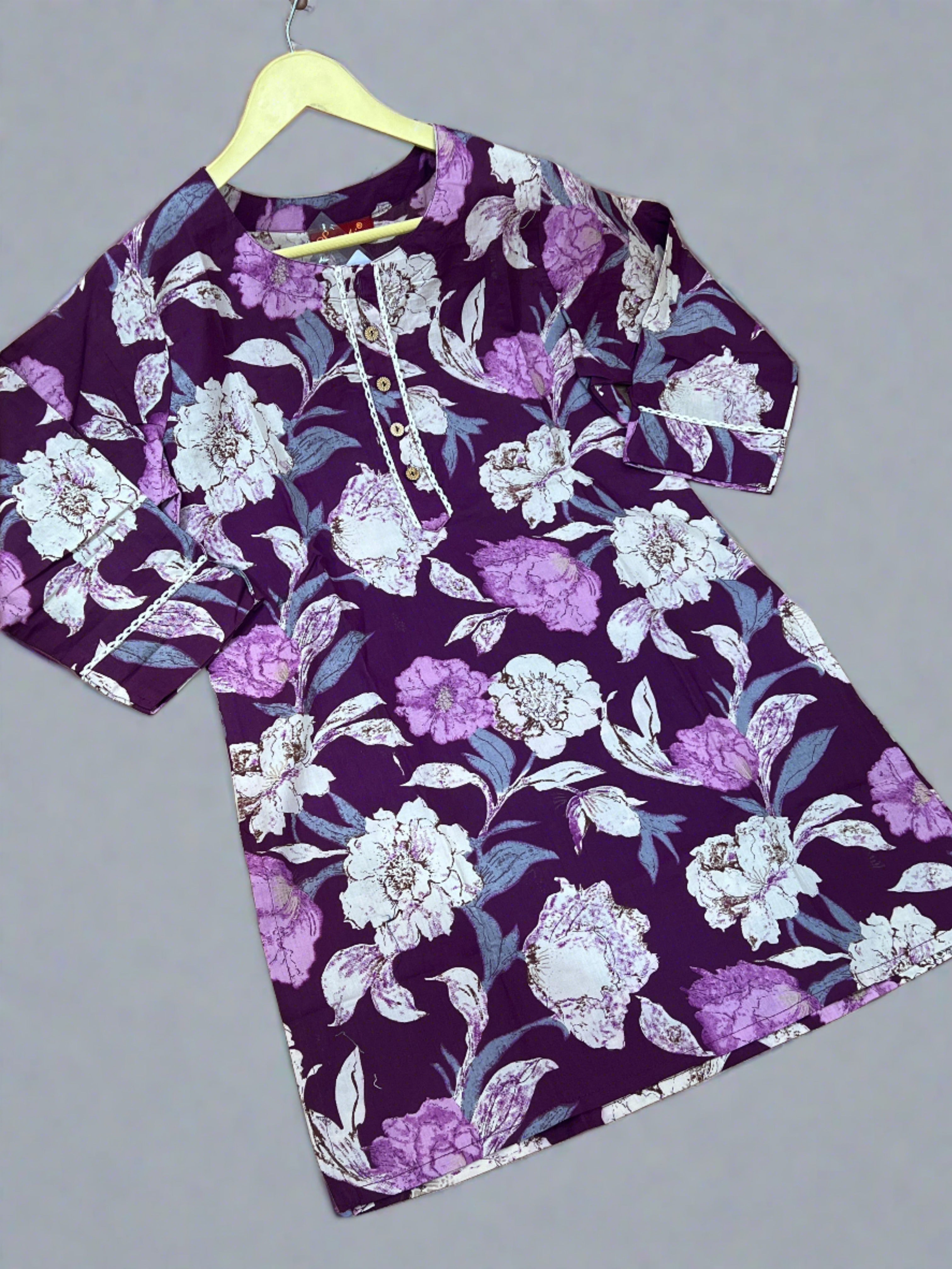 Floral Printed Short Kurti
