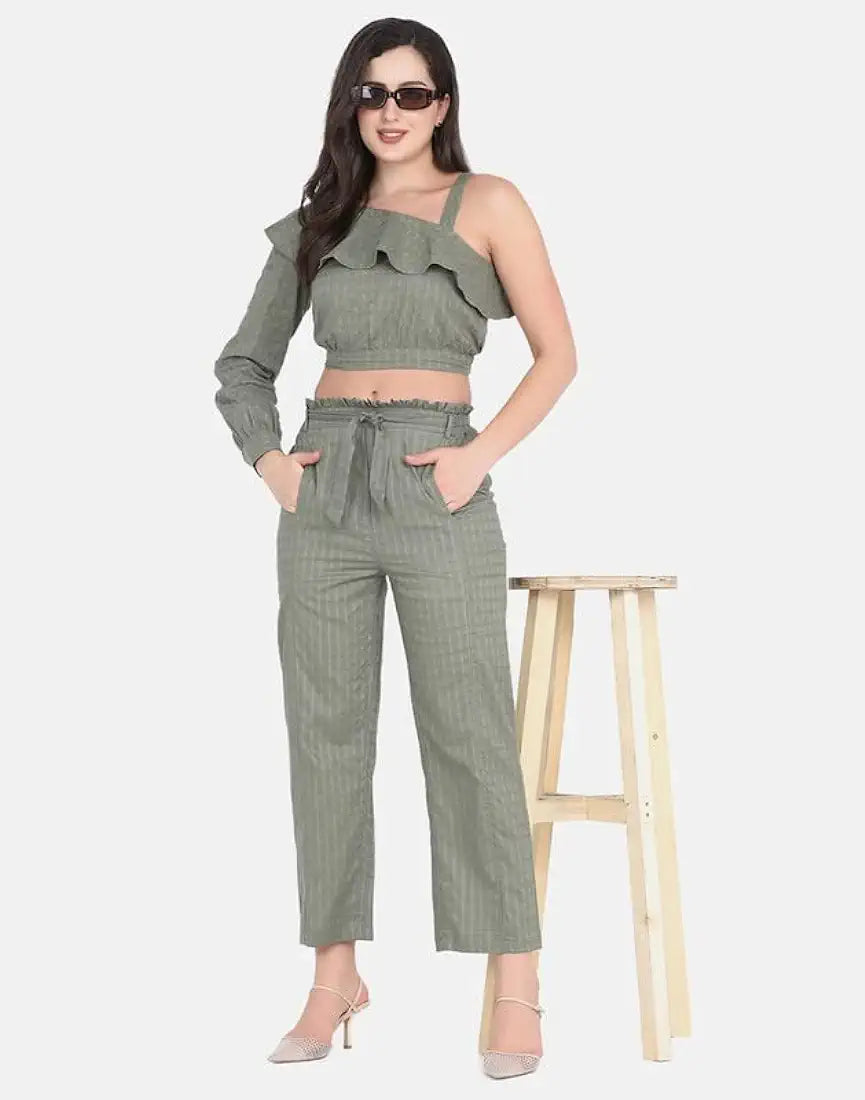 Crop Top with Long Trousers