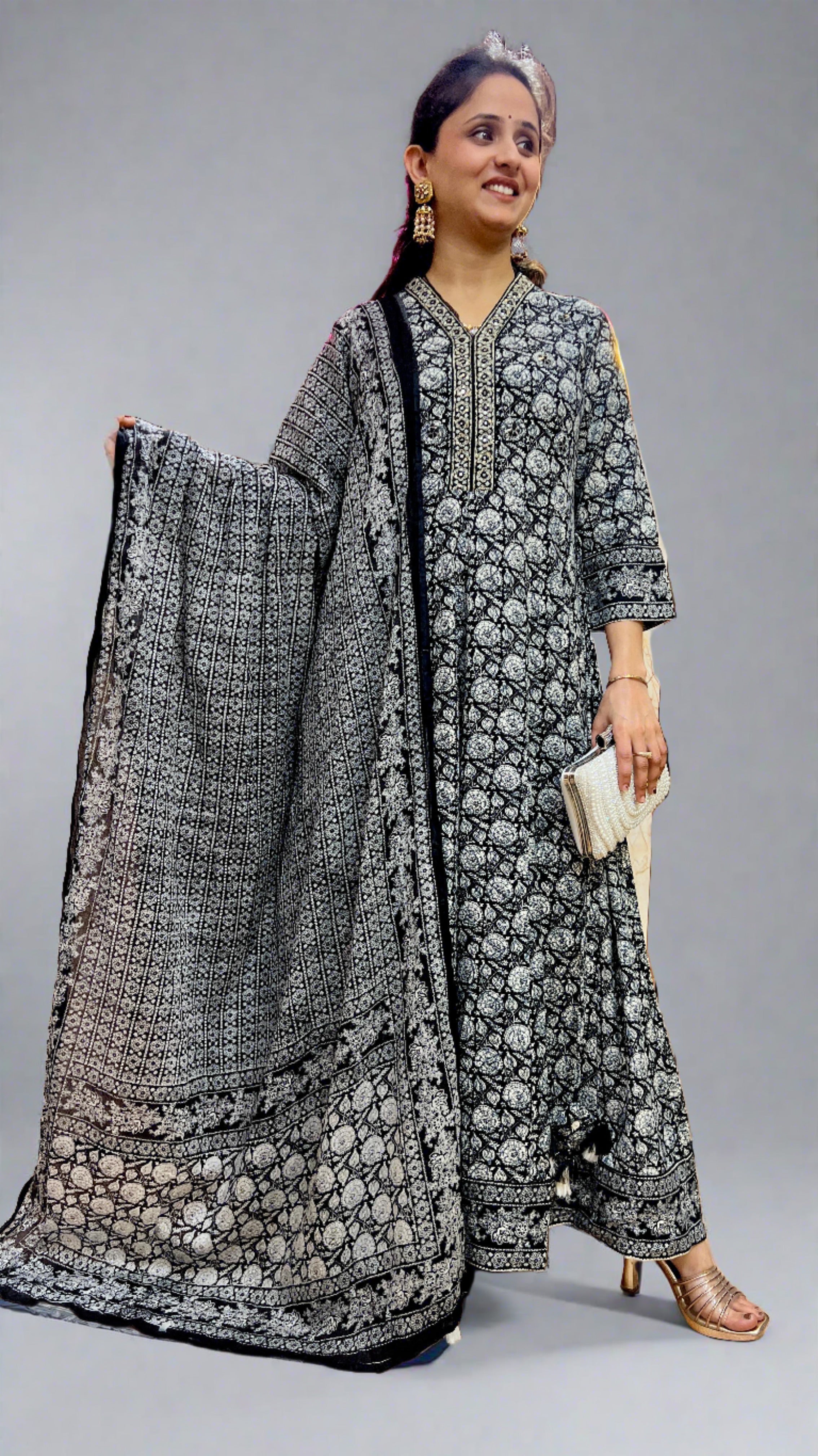 Mari Flared Kurta with Dupatta set