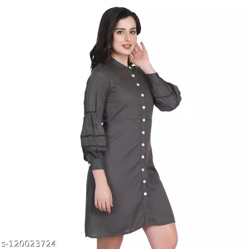 Front buttons short Dress